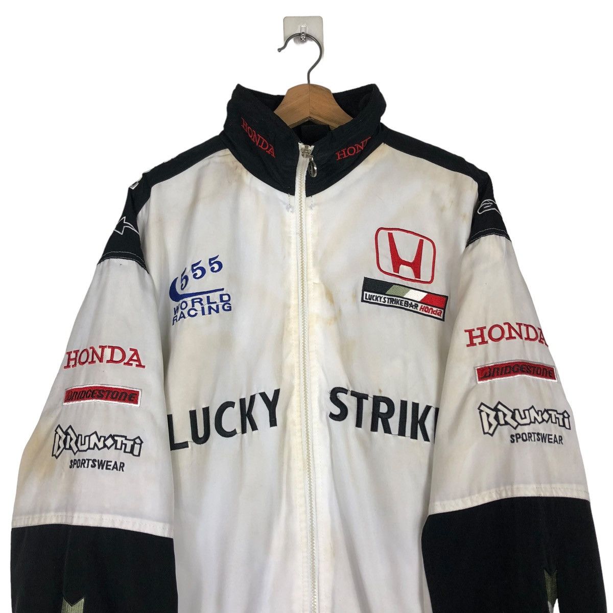 Hein Gericke 🔥VINTAGE BIKER JACKET RACING LUCKY STRIKE BIG LOGO Size US XXL / EU 58 / 5 - 11 Thumbnail