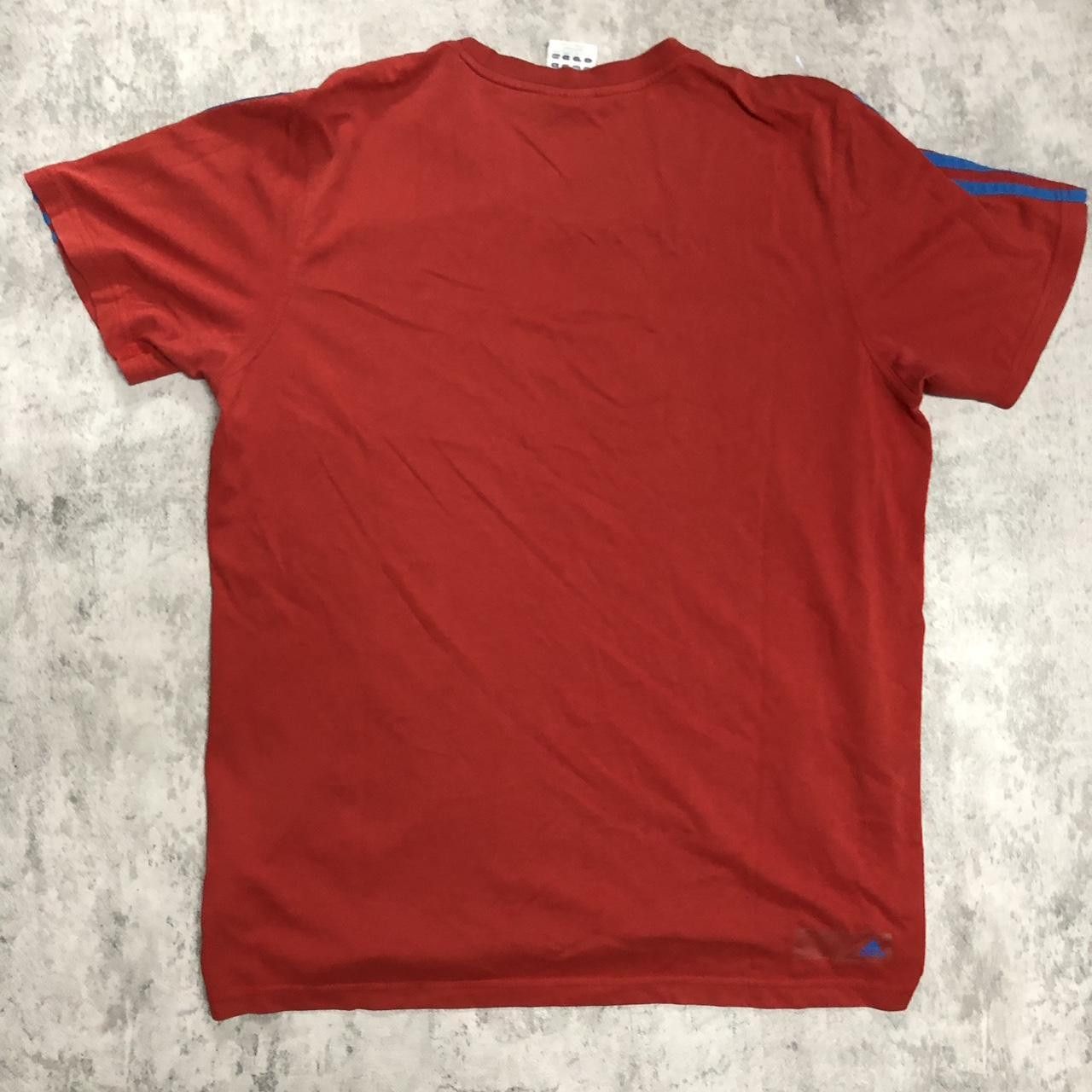 Adidas Adidas red and blue striped t-shirt #stripes Size US L / EU 52-54 / 3 - 4 Thumbnail