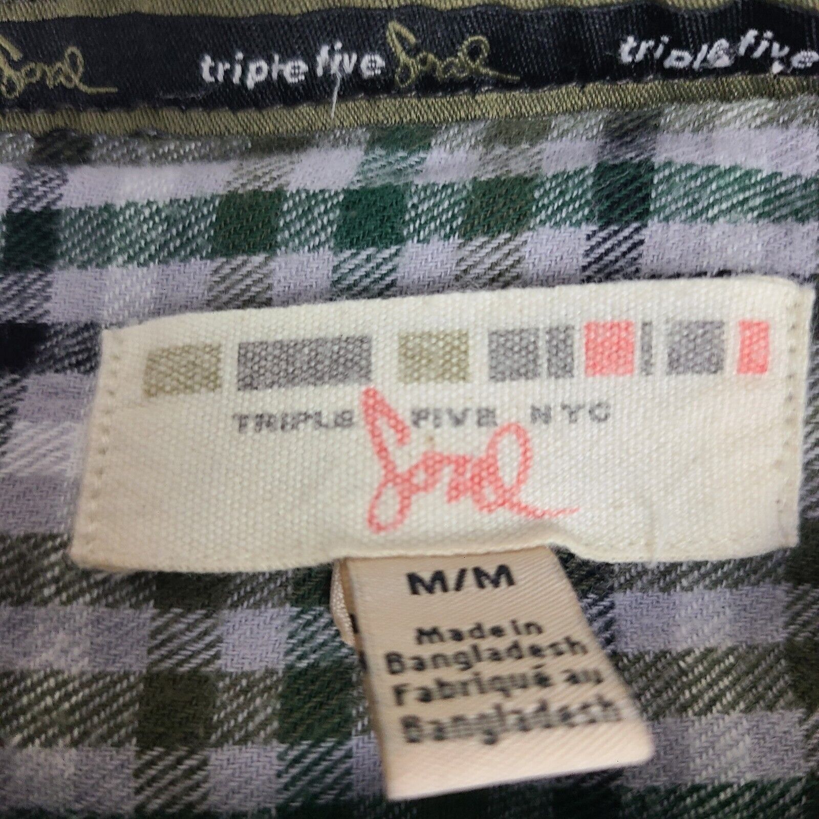 Vintage Triple Five Soul Plaid Long Sleeve Button Up Size Medium Size US M / EU 48-50 / 2 - 2 Thumbnail