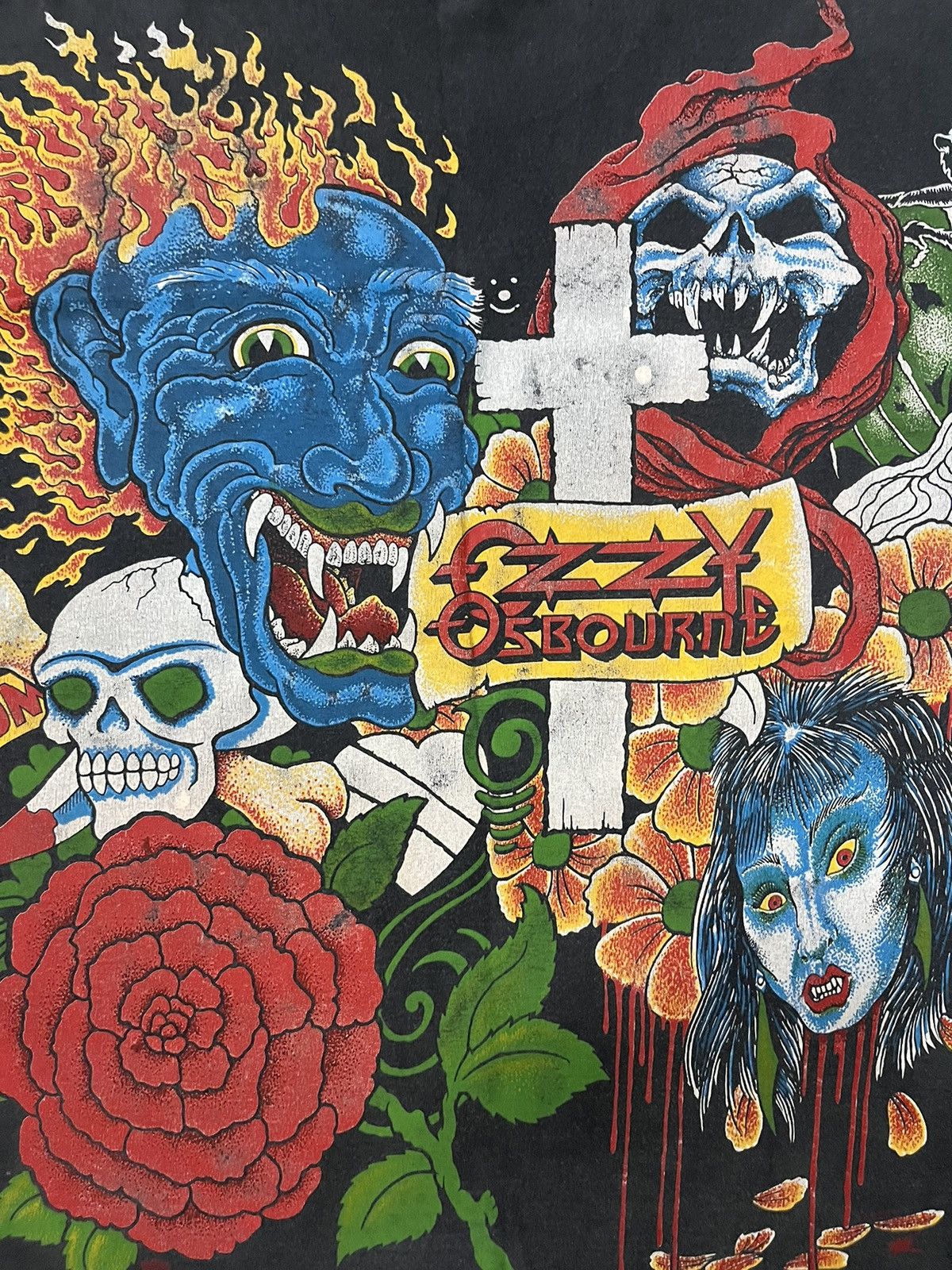 Band Tees Vintage Ozzy Osbourne tattoo AOP 90s t shirt Size US L / EU 52-54 / 3 - 4 Thumbnail