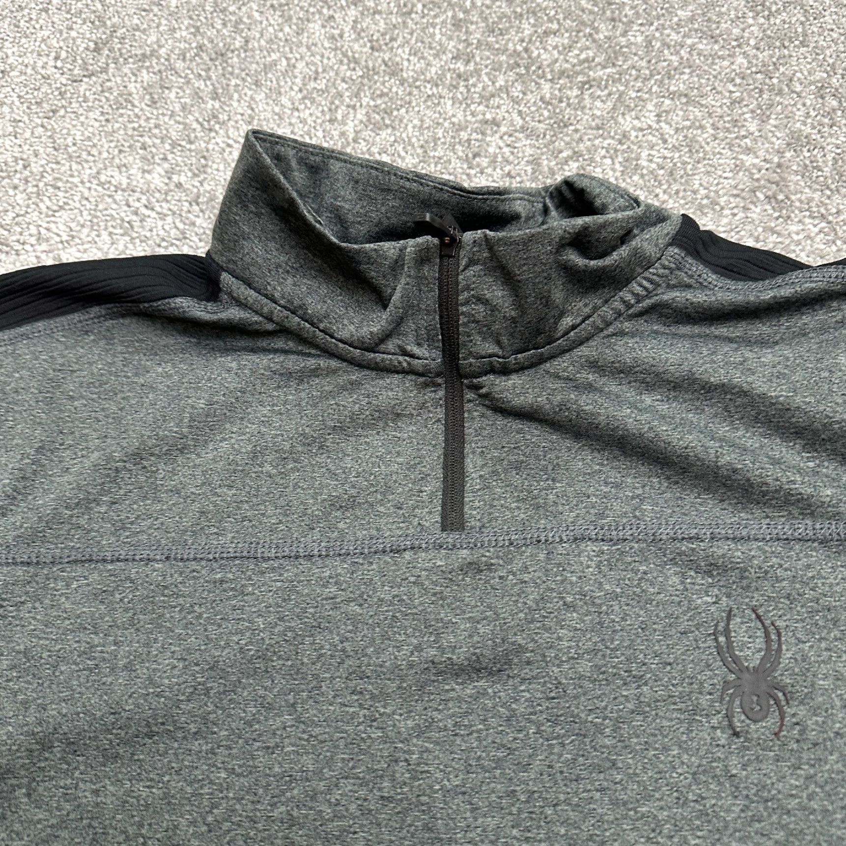 Spyder Spyder Jacket Mens Large ProW=B Active ProW=B Light Jacket Dark Gray 1/4 Zip Outdoor All Seasons Lightweight | Spyder | Jacket | Mens | Large | Gray Size US L / EU 52-54 / 3 - 4 Thumbnail