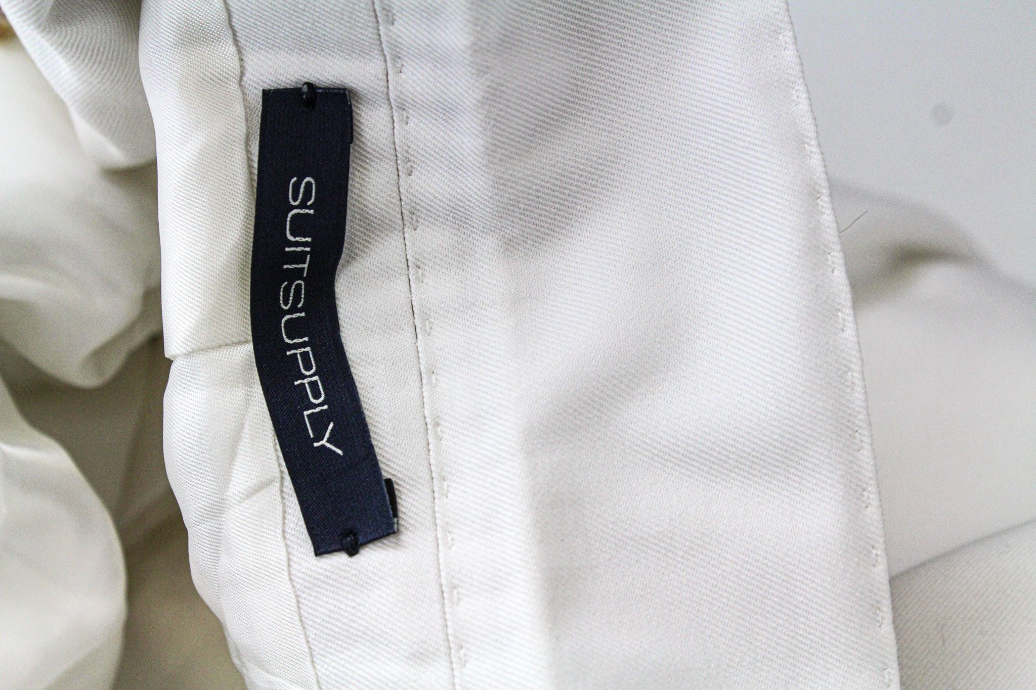 Suitsupply LA SPALLA UK34S Off-White Cotton Double-Breasted 72171 Size 34S - 9 Thumbnail