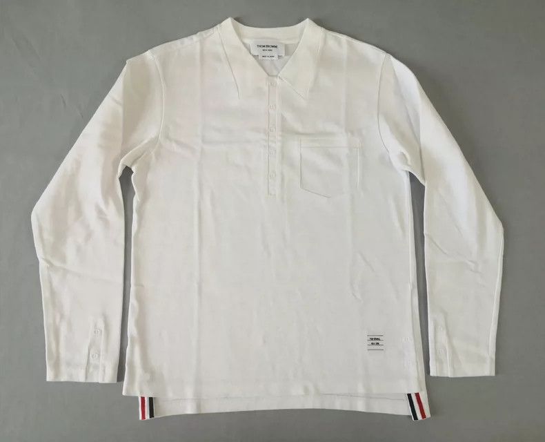 Thom Browne Thom Browne size1 Cotton long sleeve T-shirt Size US S / EU 44-46 / 1 - 1 Thumbnail