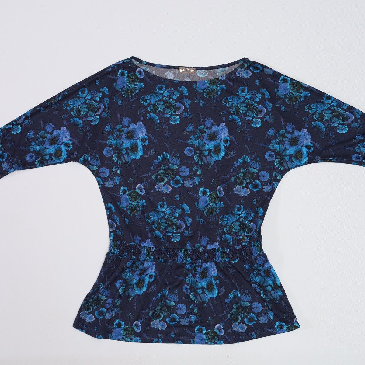 John Galliano Galliano Floral Print Flower Blue Top Longsleeve Blouse Size S / US 4 / IT 40 - 11 Thumbnail