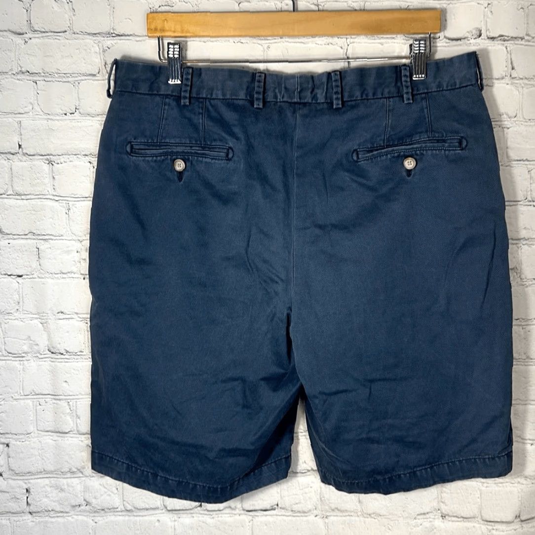 Peter Millar Peter Millar Men's 36 Winston Washed Twill Shorts Blue Pima Cotton Size US 36 / EU 52 - 3 Thumbnail