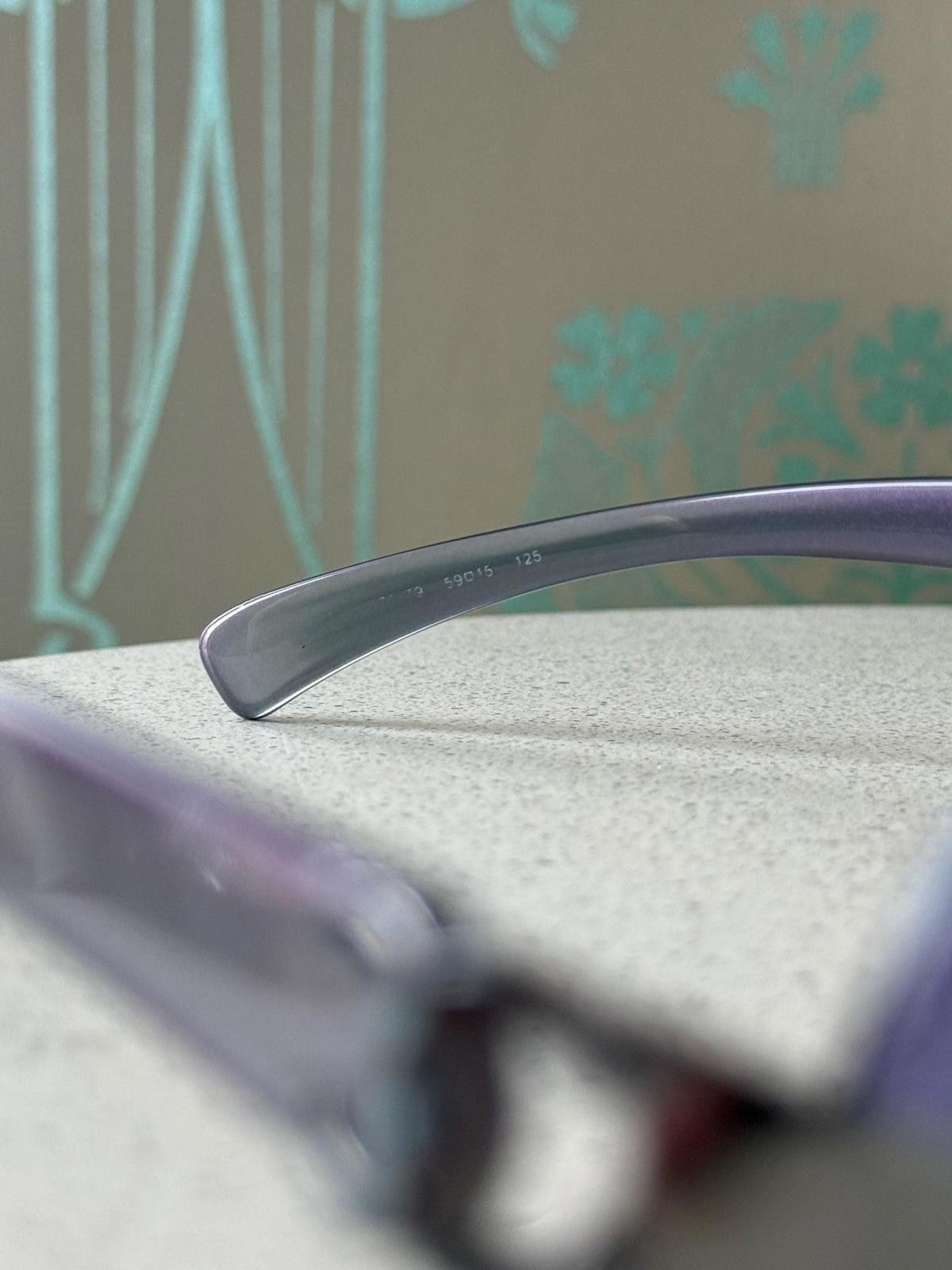 Chanel Vintage Chanel Sunglasses Oval Rimless CC Logo Purple 4034 Size ONE SIZE - 7 Thumbnail
