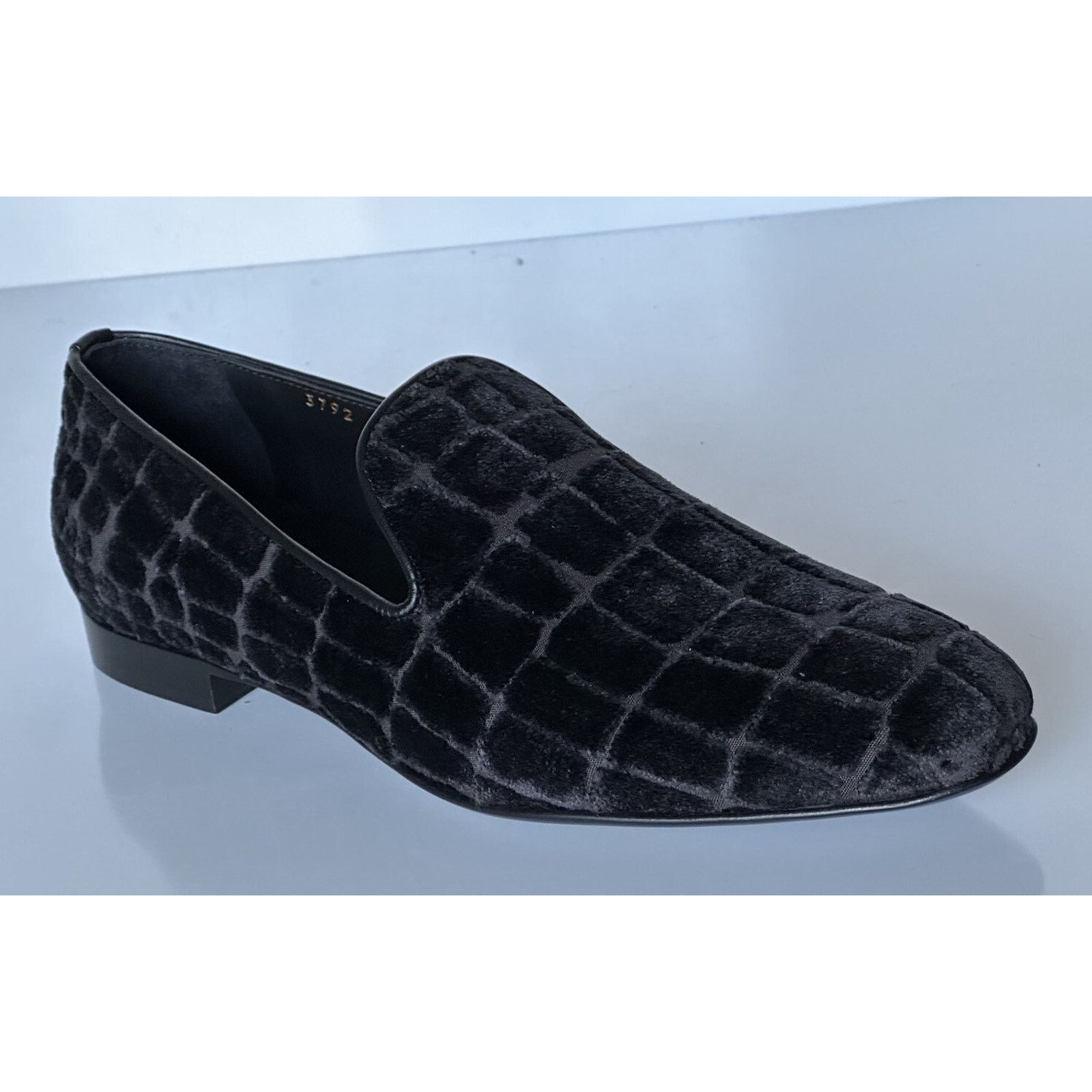 Versace VERSACE Men's Black Velvet Loafers Shoes 9 US 1003792 Size US 9 / EU 42 - 3 Thumbnail