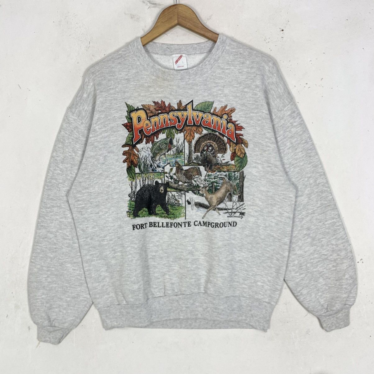 Vintage Vintage 90s Pennsylvania Animal Graphic Big Logo Sweatshirt Size US M / EU 48-50 / 2 - 1 Thumbnail