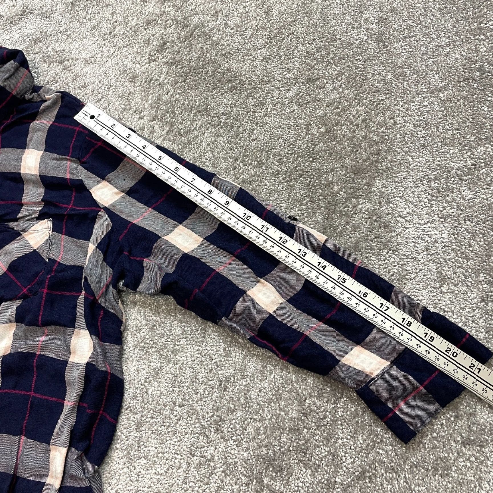 Faded Glory Faded Glory Blouse Shirt Womens 18W 2X Blue Plaid Long Sleeve Top Rayon Knit Casual Business Formal Workwear Women Shirt Size XXL / US 16-18 / IT 52-54 - 5 Thumbnail
