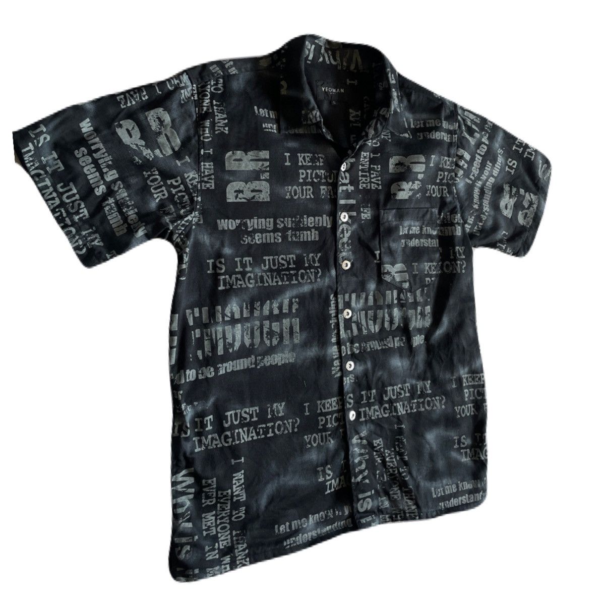 If Six Was Nine 2000s Japanese archive Vkei All-Over Poem Shirts Gyaruo Y2K Size US M / EU 48-50 / 2 - 3 Thumbnail