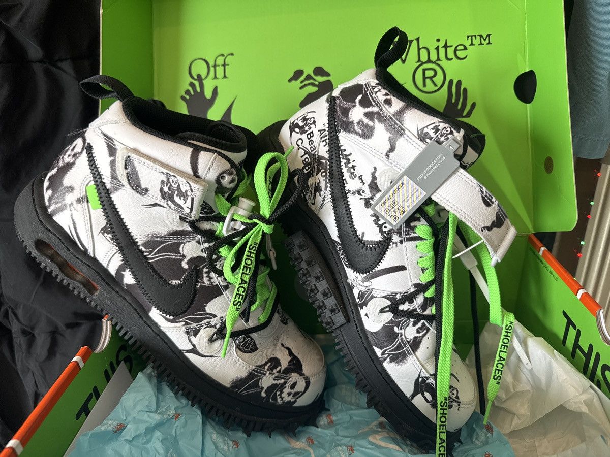 Nike × Off-White Air Force 1 mid SP LTHR grim reaper Size US 11.5 / EU 44-45 - 3 Thumbnail
