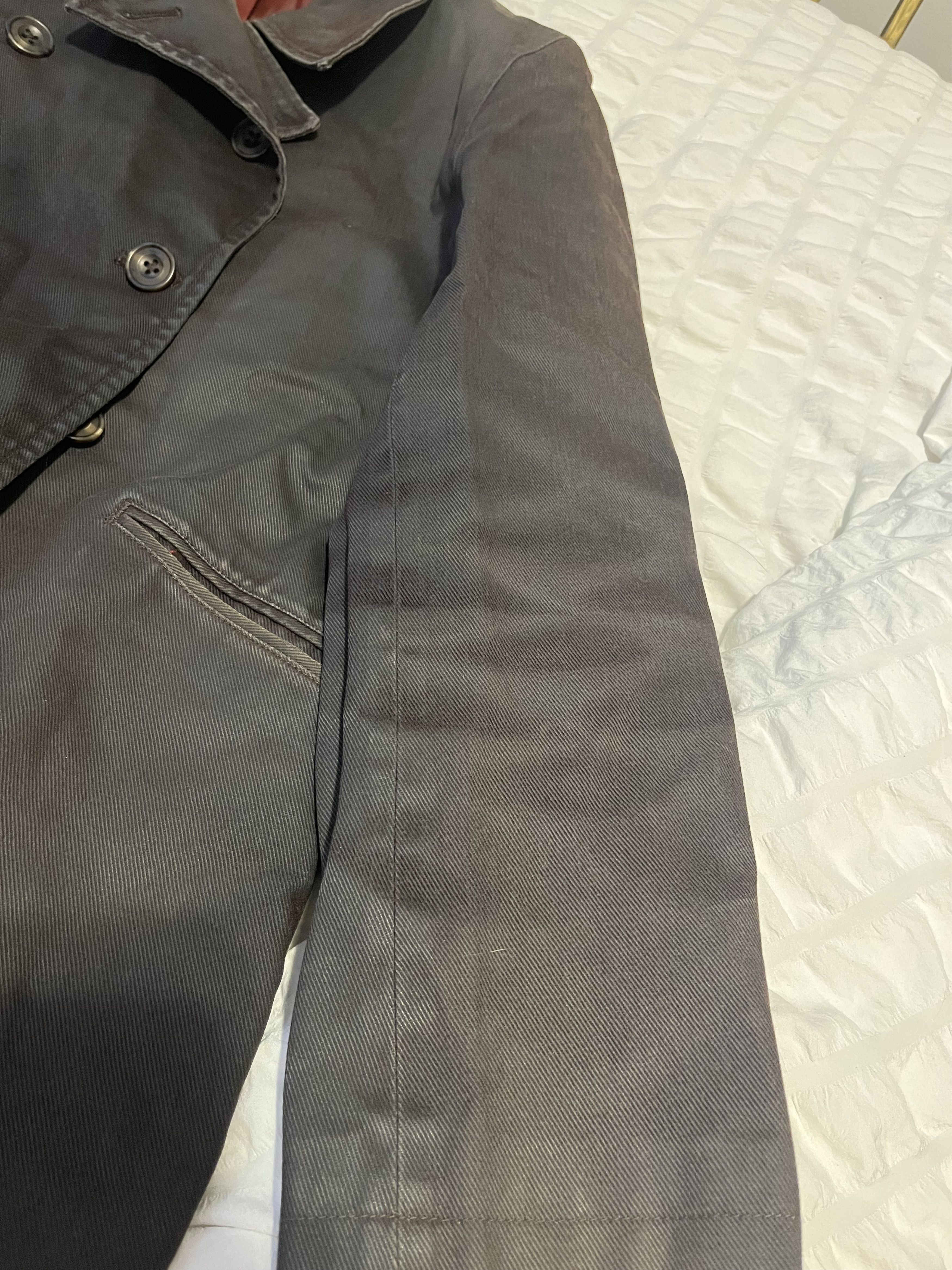 Tornado Mart RARE 00s Tornado Mart Trench Double Breasted Brown Grey Size US M / EU 48-50 / 2 - 5 Thumbnail