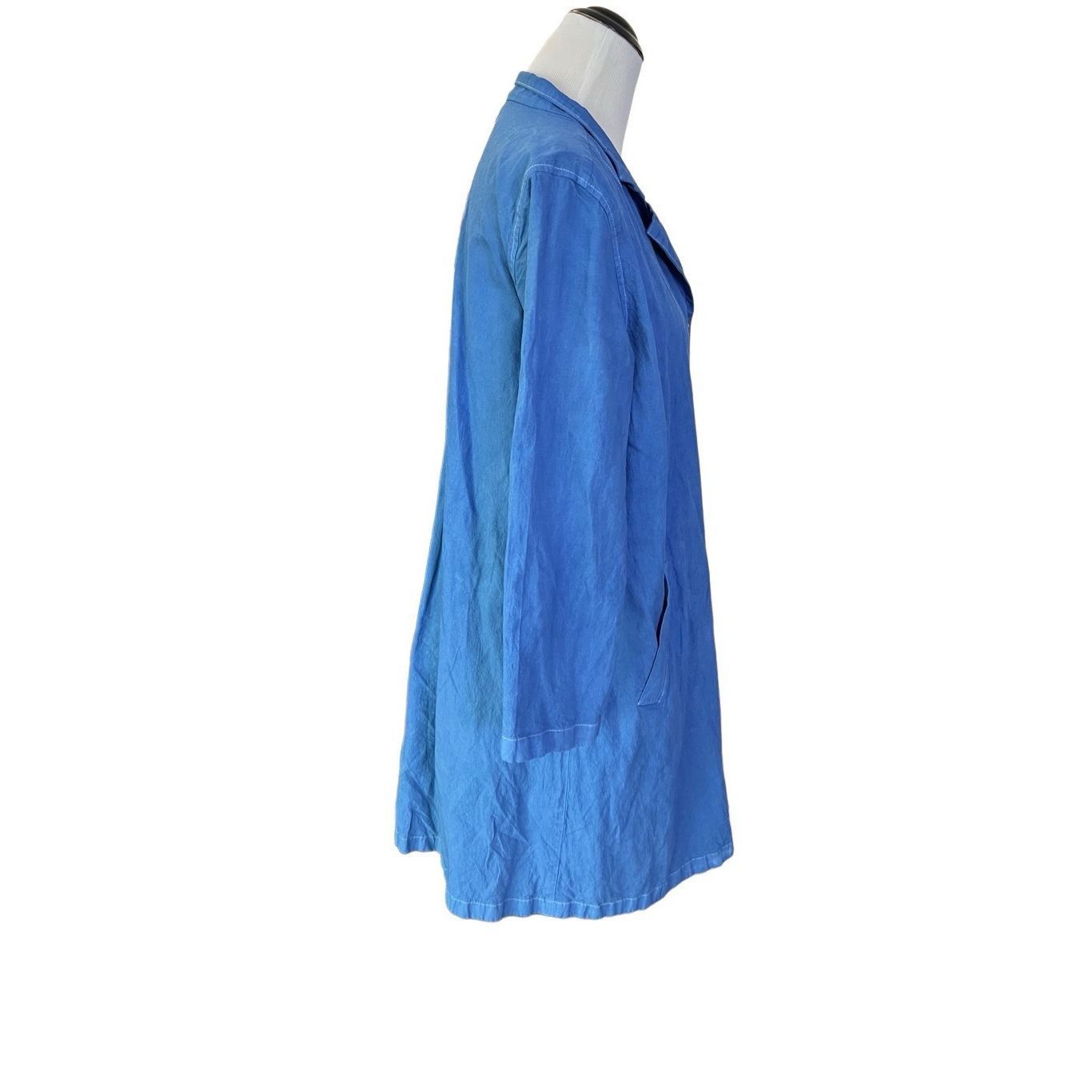 Eileen Fisher Eileen Fisher light weight blue cotton blend coat jacket siz Size M / US 6-8 / IT 42-44 - 3 Thumbnail