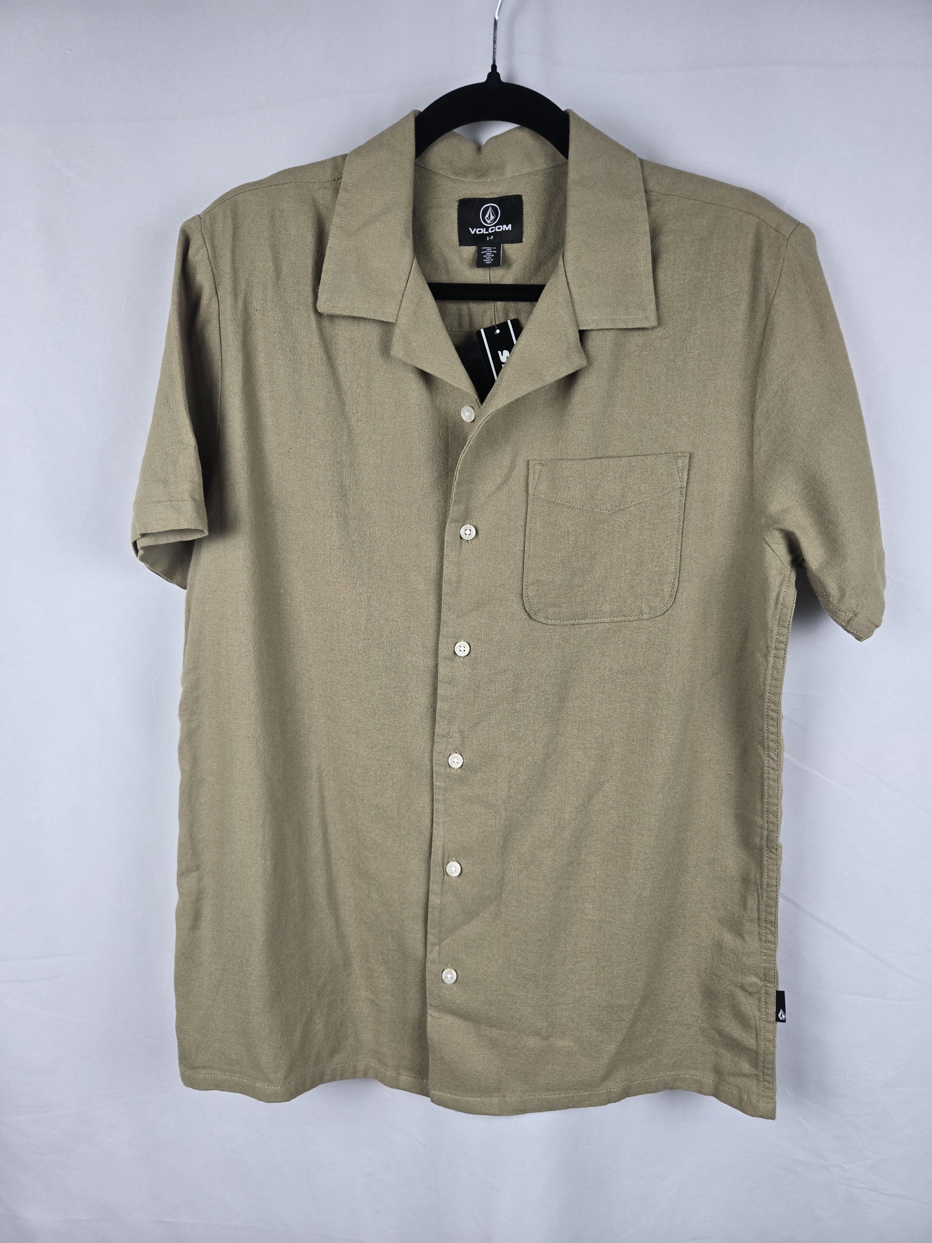 Volcom Brand New Volcom Sand Brown Classic Surf Shirt Size US S / EU 44-46 / 1 - 1 Thumbnail