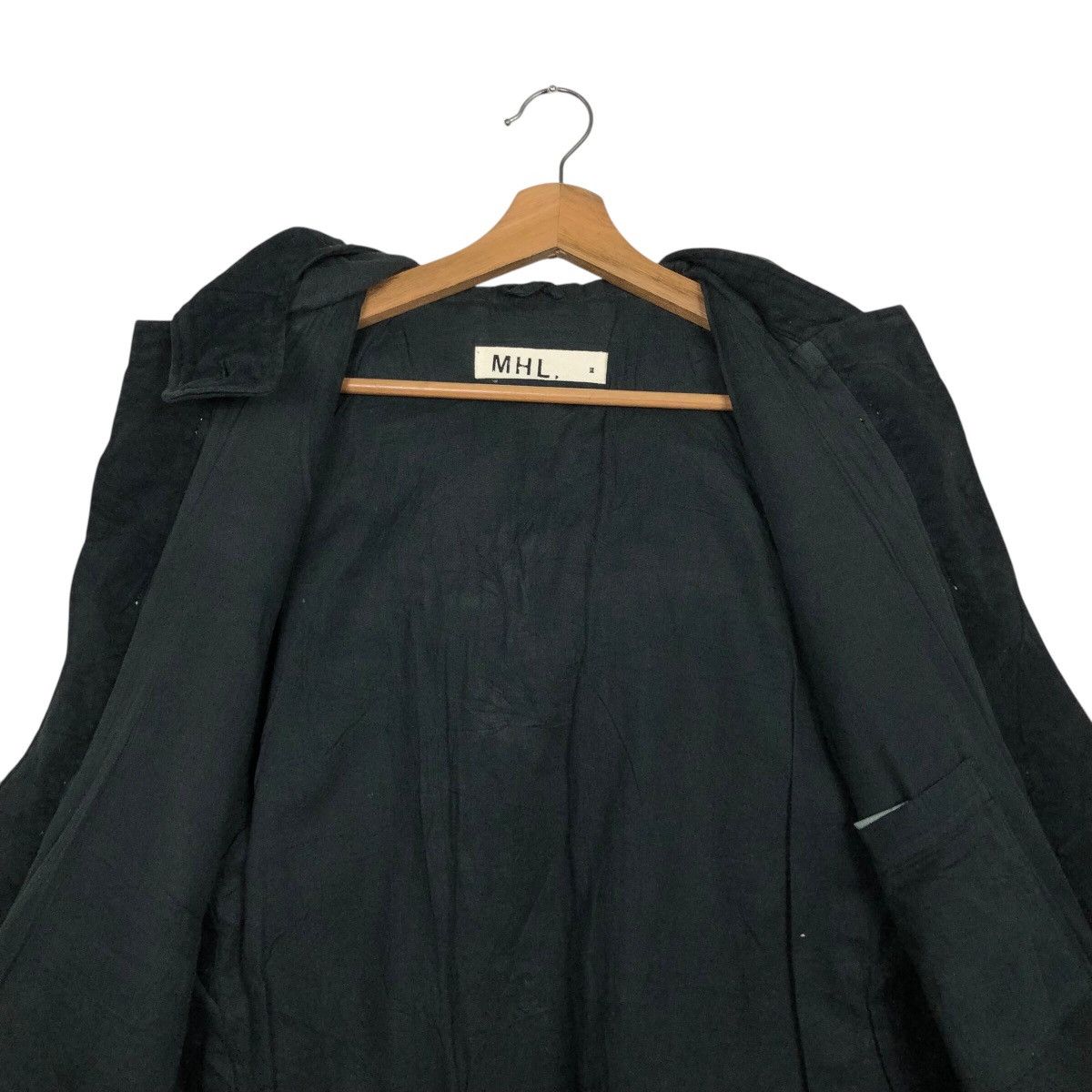 Japanese Brand 📌Rich Black Vintage Chore Jacket MHL Margaret Howell Size US M / EU 48-50 / 2 - 15 Thumbnail