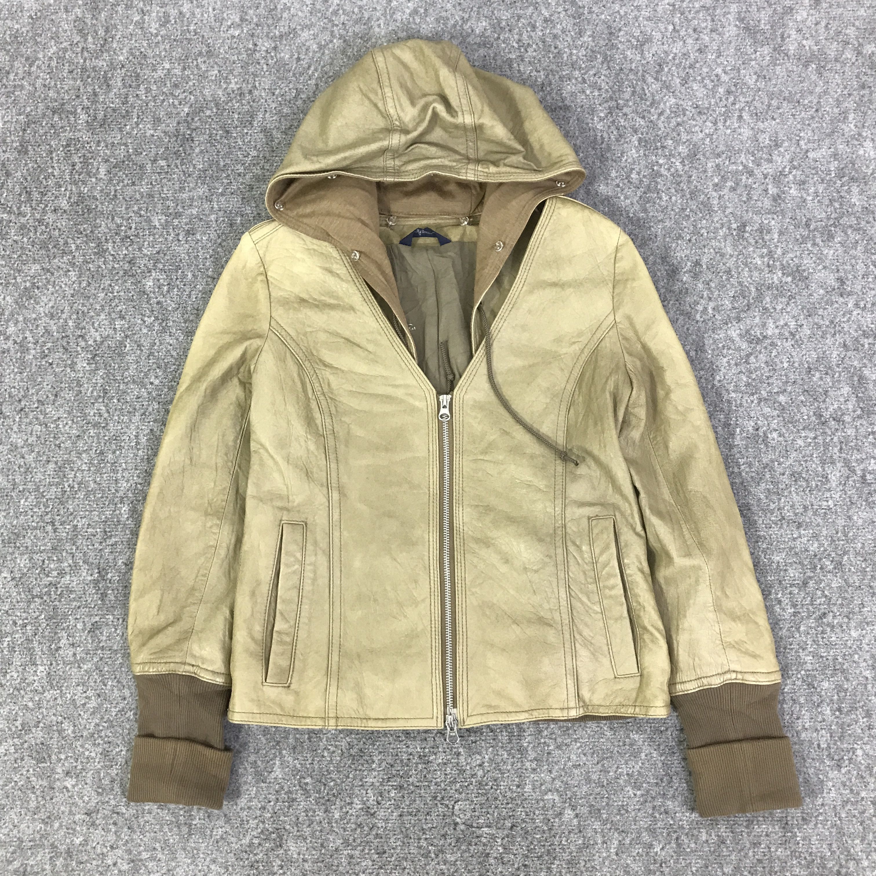 Japanese Brand SOFFITTO LEATHER HOODIE JACKET K110B8 Size US L / EU 52-54 / 3 - 1 Thumbnail