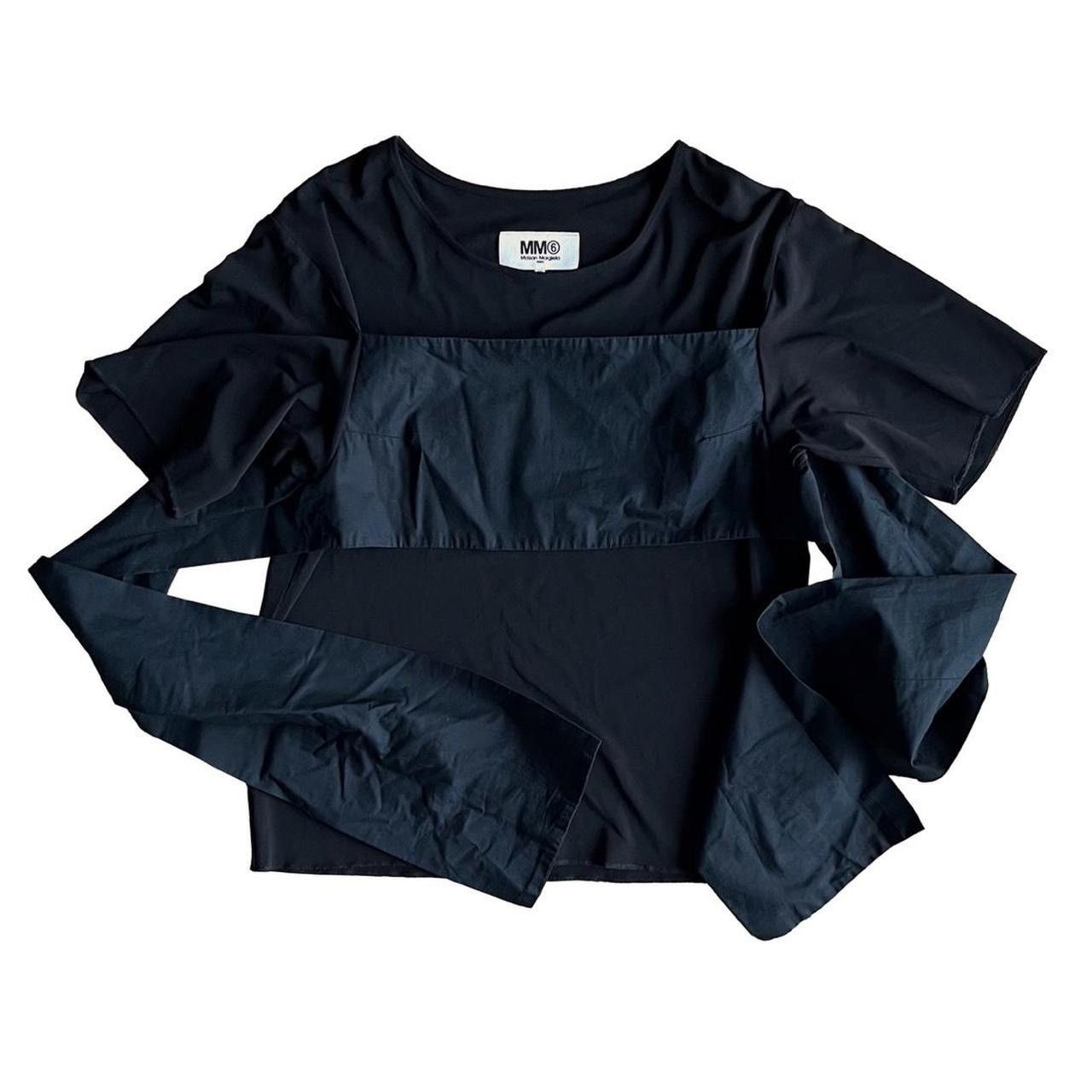 image of Mm6 Maison Margiela Black Blouse. Size S, Women's