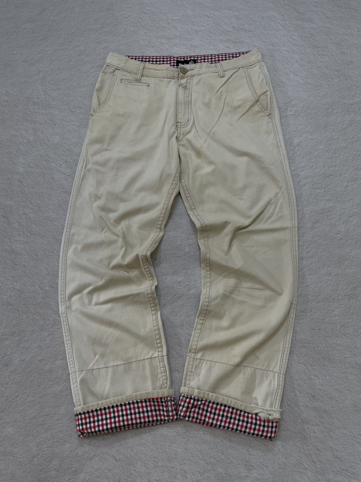 00s Japanese Jungle Storm Pants Plaid Distressed Y2K Hysteri
