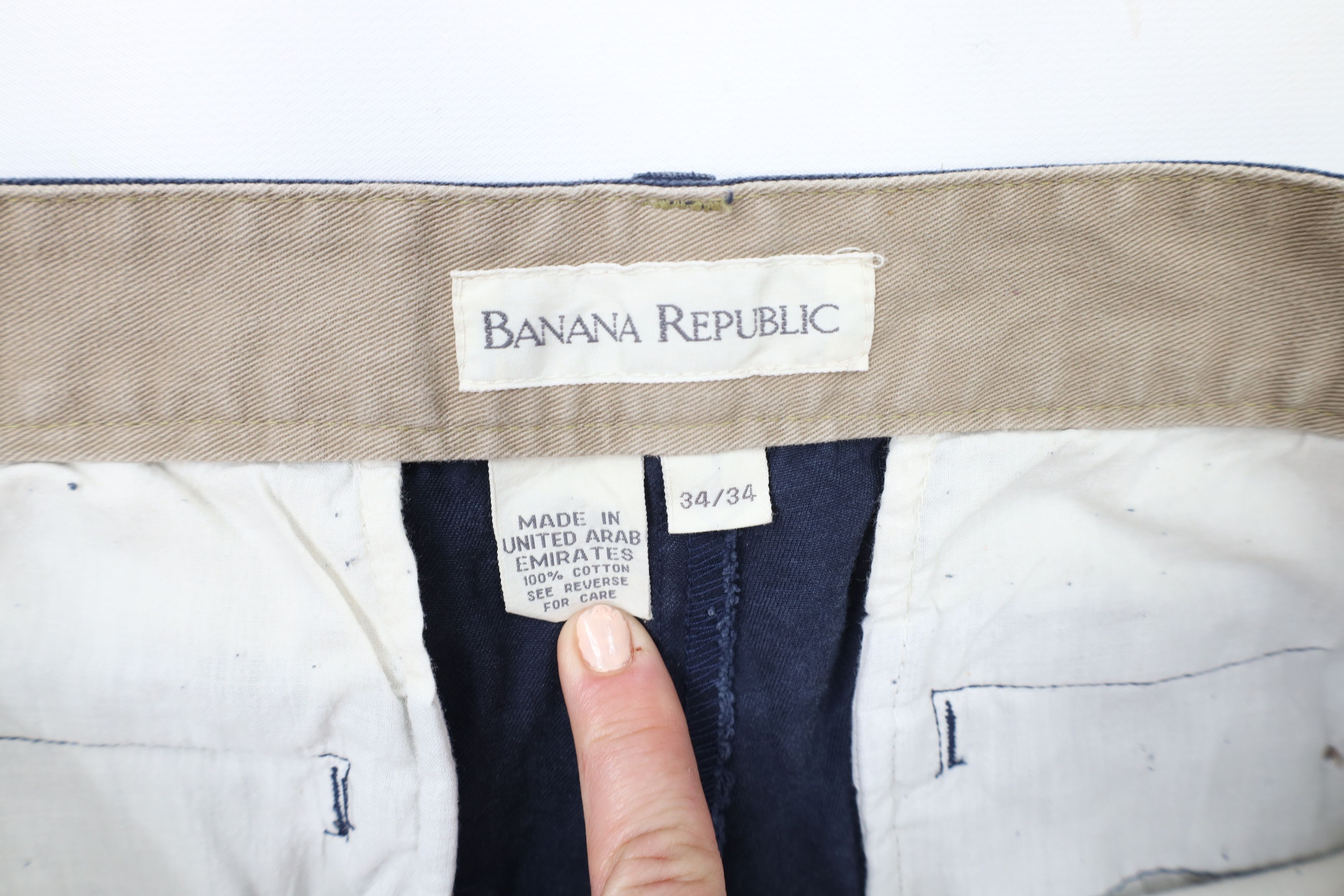 Banana Republic × Vintage Deadstock Vintage 90s Banana Republic Wide Leg Driving Pants Size US 34 / EU 50 - 7 Thumbnail