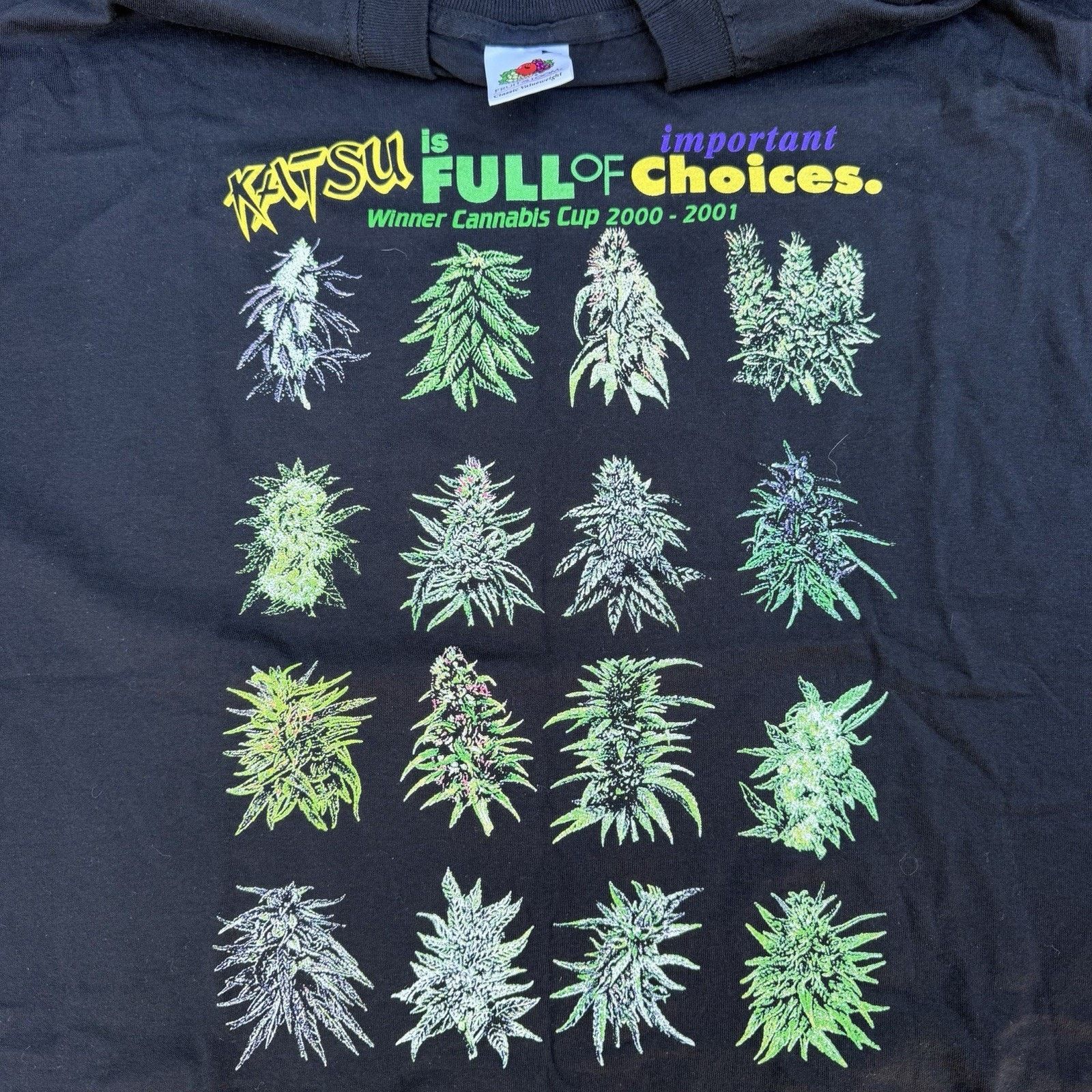 Vintage Vintage 2002 Cannabis Cup Weed Black Tee T-Shirt XL Size US XL / EU 56 / 4 - 1 Thumbnail