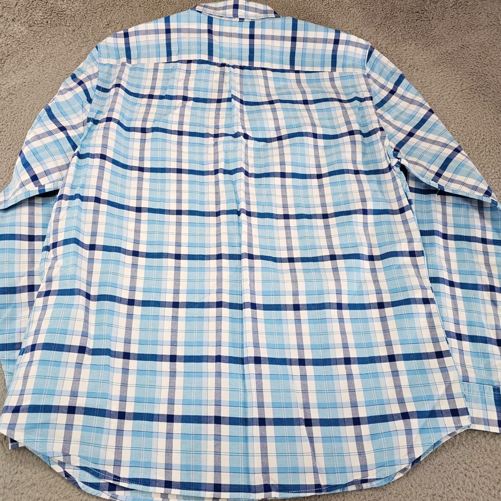 Gap GAP Shirt Mens XL Blue Check Knit Casual Button Up Long Sleeve Cotton Size US XL / EU 56 / 4 - 5 Thumbnail