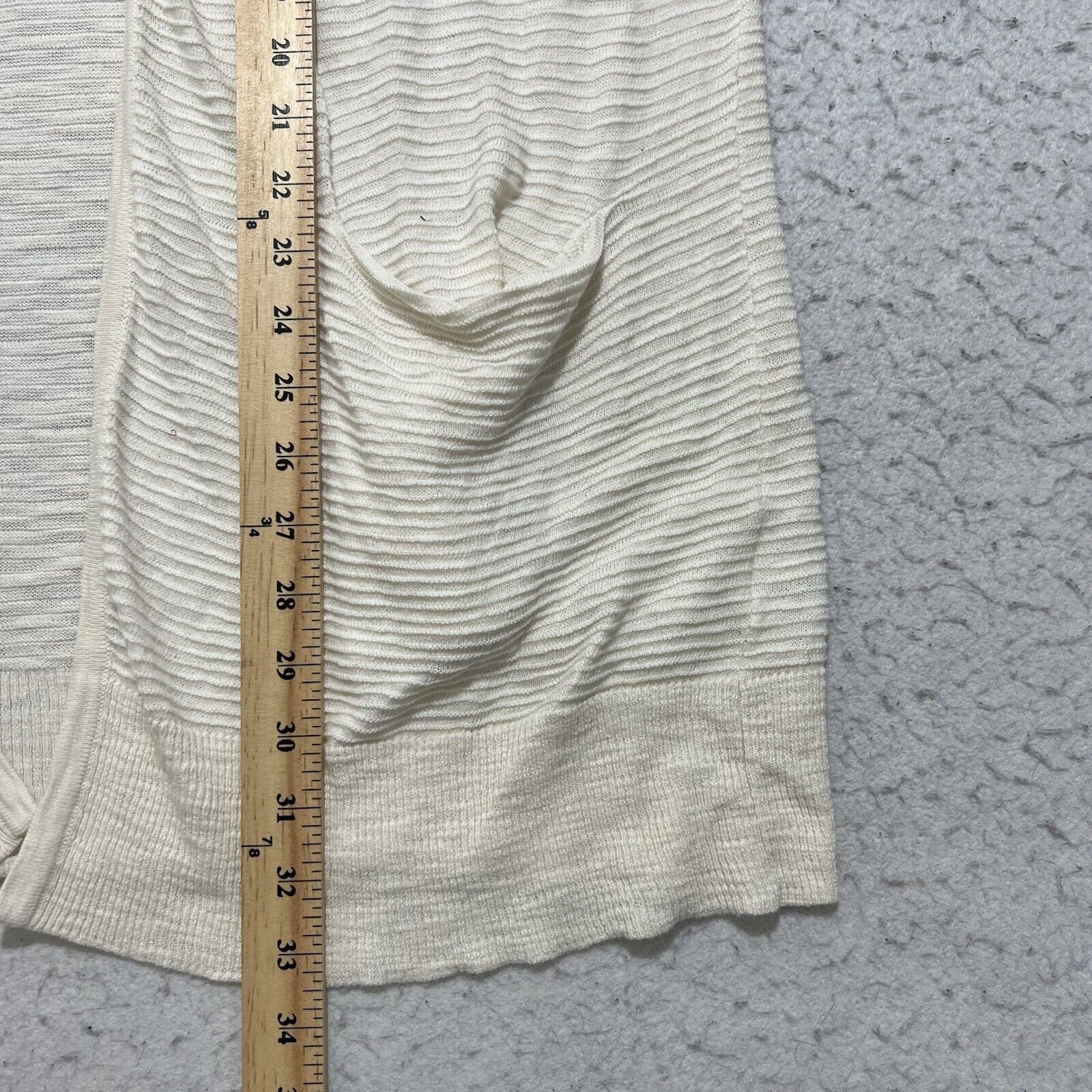 Madewell Madewell Cardigan Open Front Ivory Sweater With Pockets Size S / US 4 / IT 40 - 6 Thumbnail