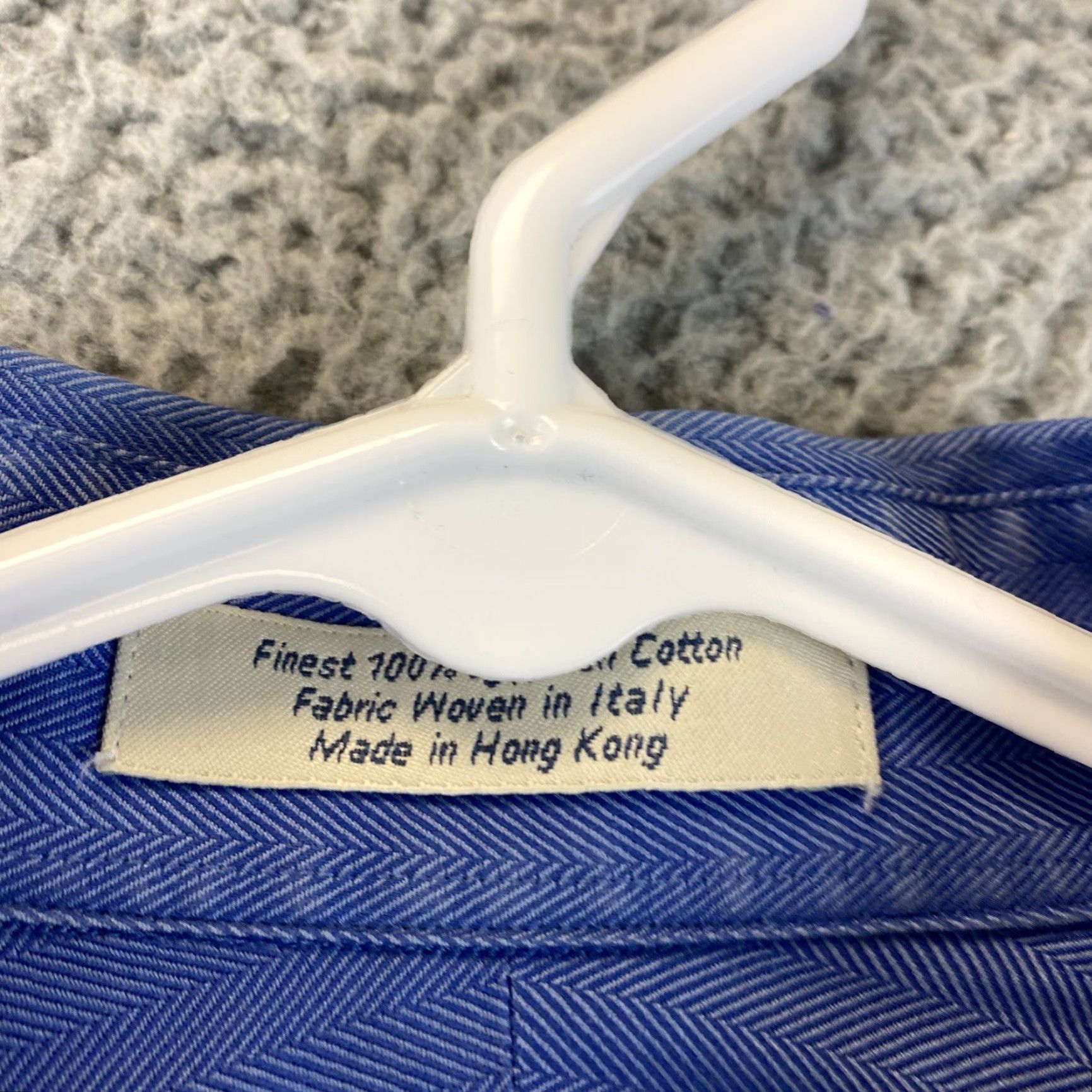 Nordstrom Nordstrom Rack Dress Shirt Mens Size 15.5 / 33 Blue Non-Iron Slim 100% Cotton Button Collar Square Years 39-50 Regular Size 40R - 6 Thumbnail