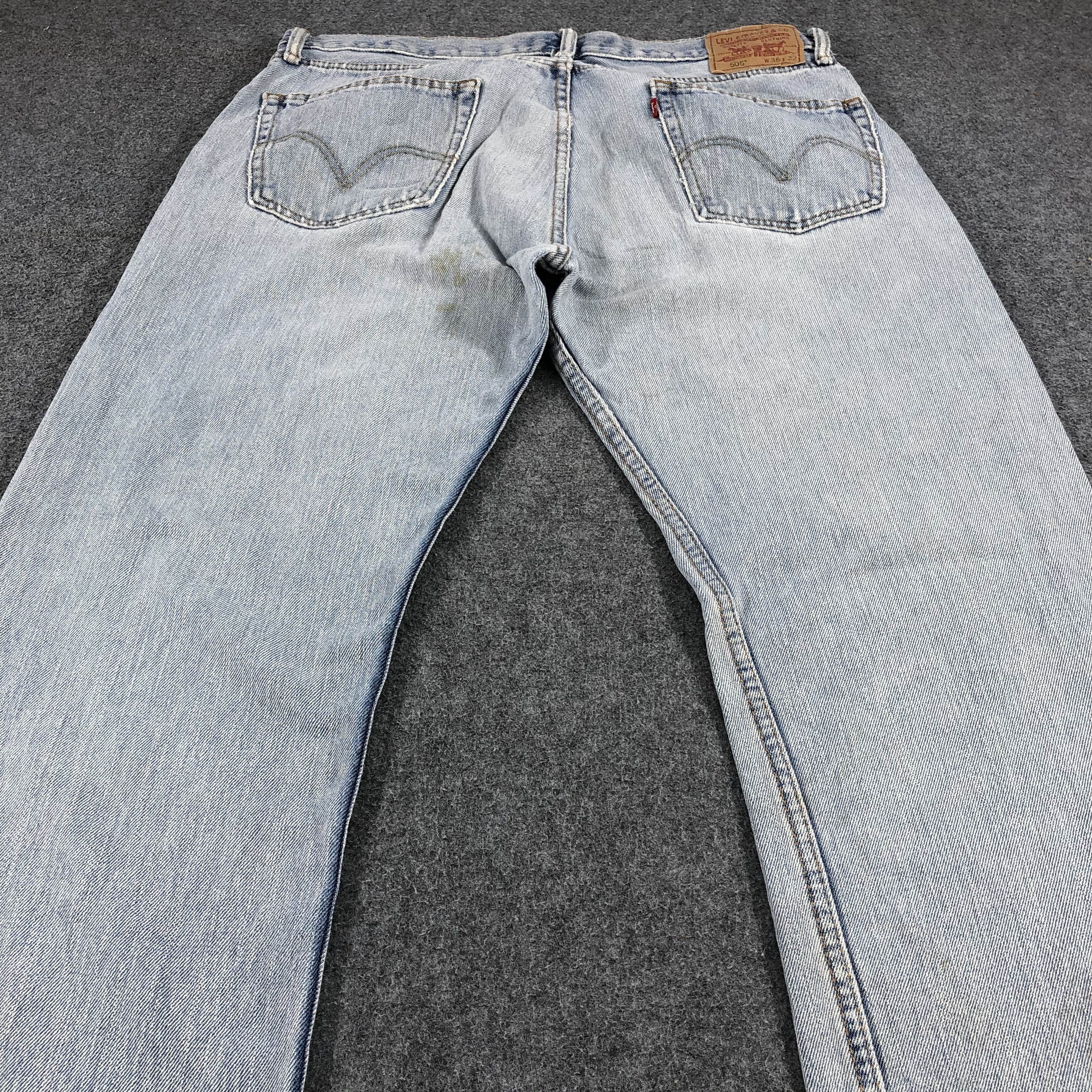 Levi's Light Washed Vintage Levis 505 Jeans Distress Denim-J1096 Size US 36 / EU 52 - 4 Thumbnail