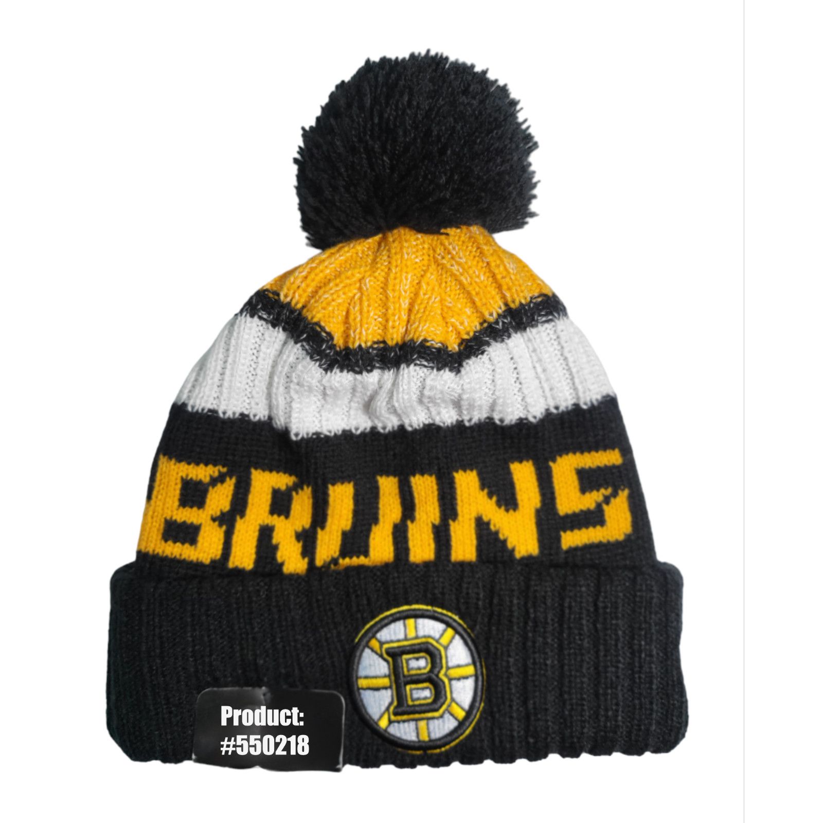 Other NWT Boston Bruins Sports Pom Knit Beanie Fleece Lined Size ONE SIZE - 3 Thumbnail