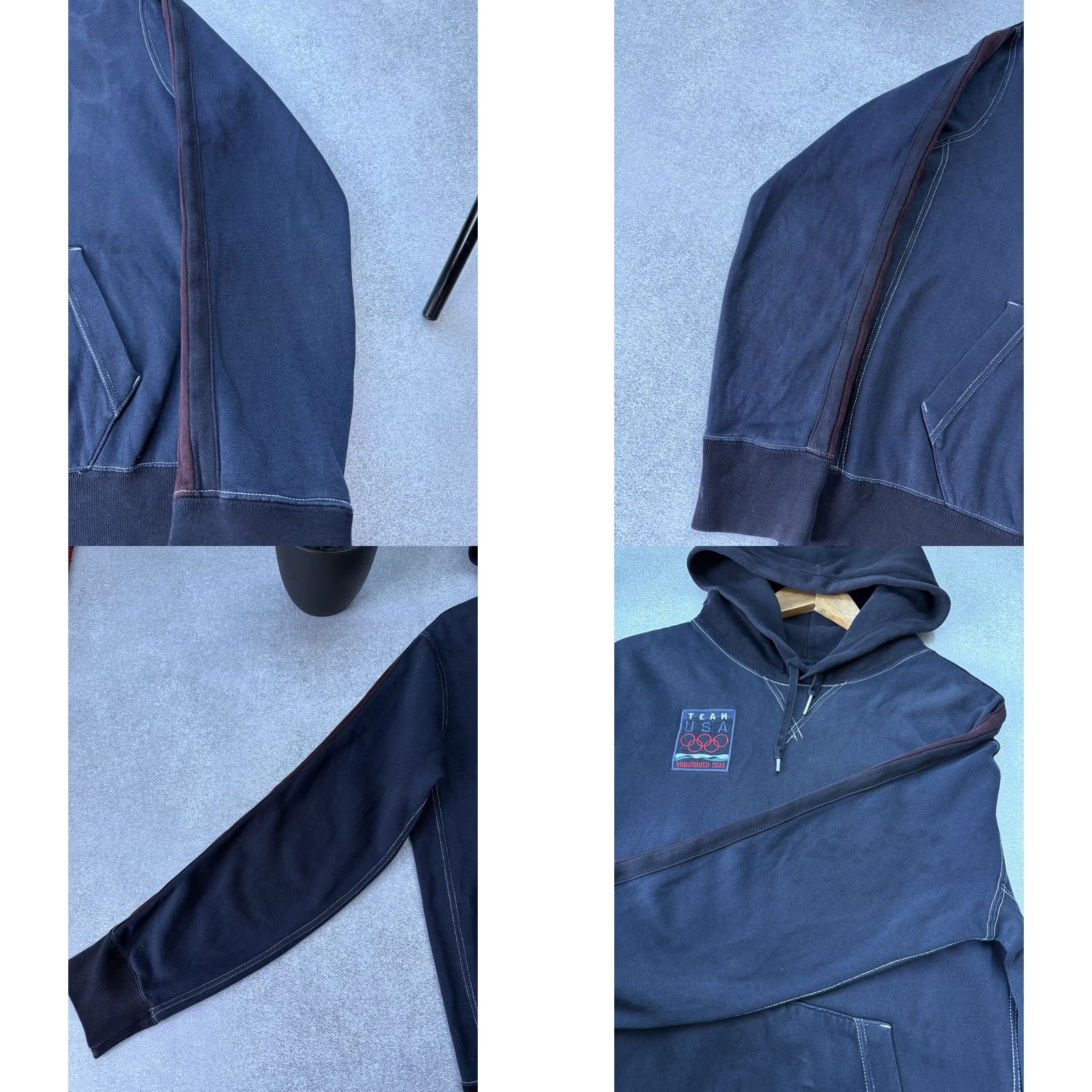 Polo Ralph Lauren VINTAGE Polo Ralph Lauren Hoodie Shirt USA Vancouver 2010 Pullover L Blue Big Pony Logo Mens Size US L / EU 52-54 / 3 - 8 Thumbnail