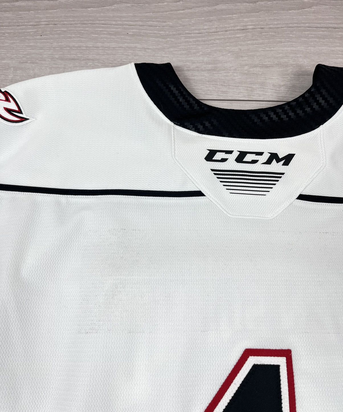 Ccm Owen Sound CCM OHL Attack Player Issue Hockey Jersey Size US XL / EU 56 / 4 - 14 Thumbnail