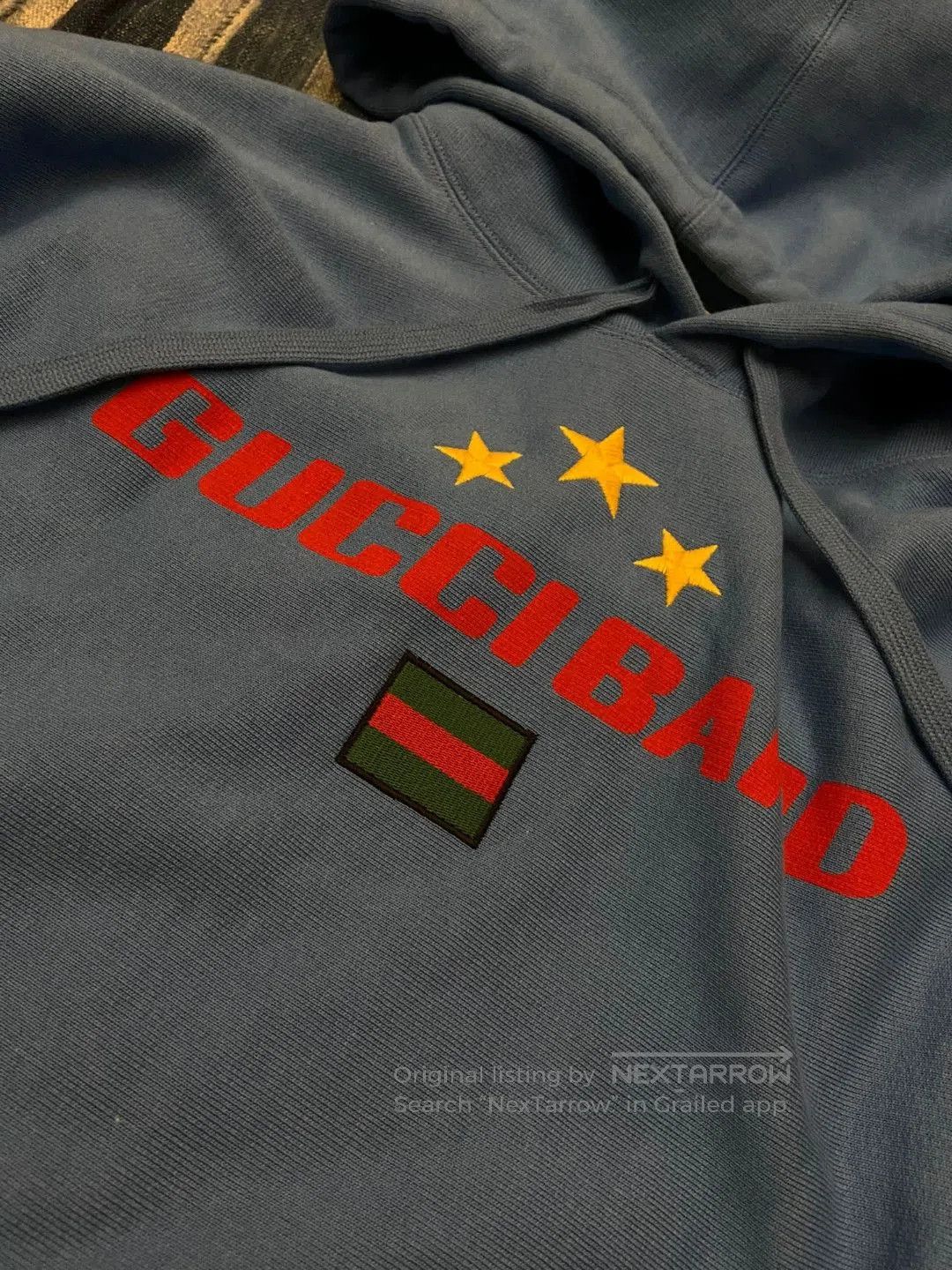Gucci gucci blue hoodie with logo and stars. Size US L / EU 52-54 / 3 - 2 Thumbnail