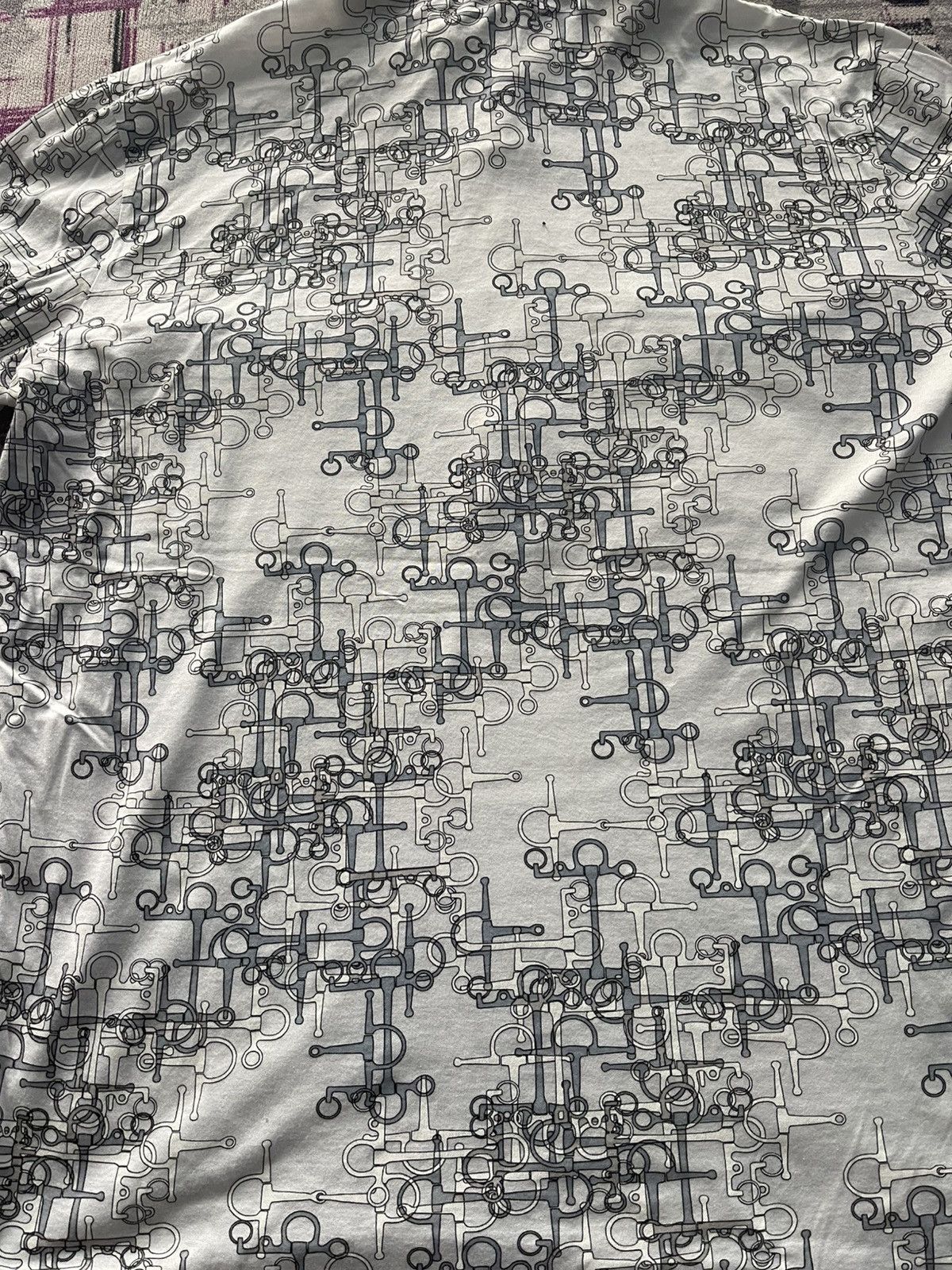 Hermes VINTAGE HERMES BUTTON UP SHIRT CHAIN PATTERN VERY RARE Size US S / EU 44-46 / 1 - 12 Thumbnail