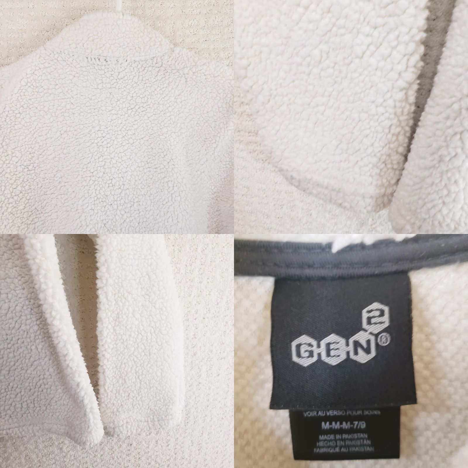 Vintage Clemson Tigers Sherpa Fleece Pullover Mock Neck 1/4 Zip Women's M White Orange Logo Embroidered Pullover Sweater Jackets Size M / US 6-8 / IT 42-44 - 9 Thumbnail