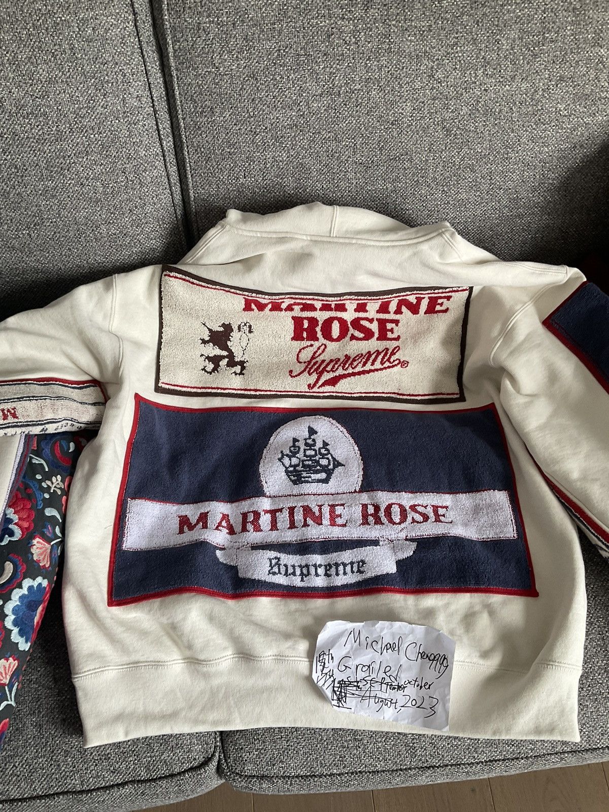 Martine Rose × Supreme Supreme Martine Rose towel zip up