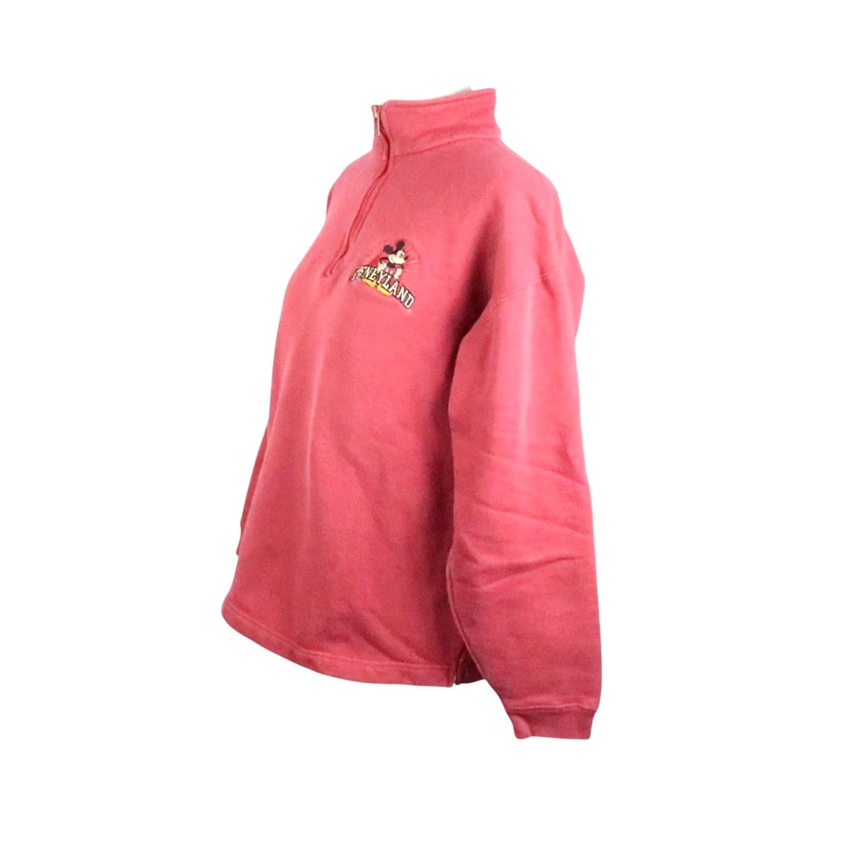 Disney VINTAGE Disneyland Mickey Mouse Red 1/4 Zip Sweatshirt S Women Size S / US 4 / IT 40 - 3 Thumbnail