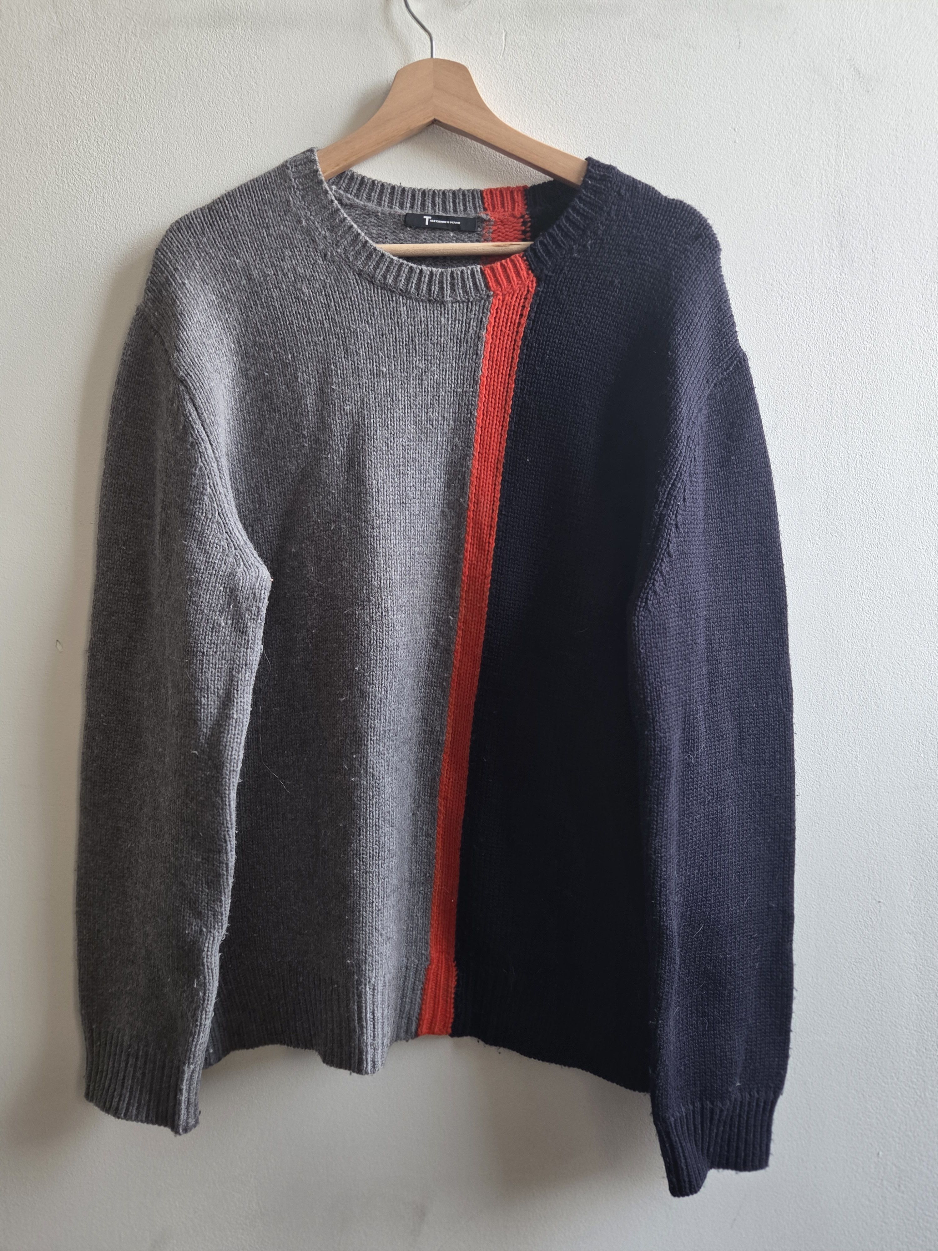 T by Alexander Wang Oversized Orange Stripe Sweater Size US M / EU 48-50 / 2 - 1 Thumbnail