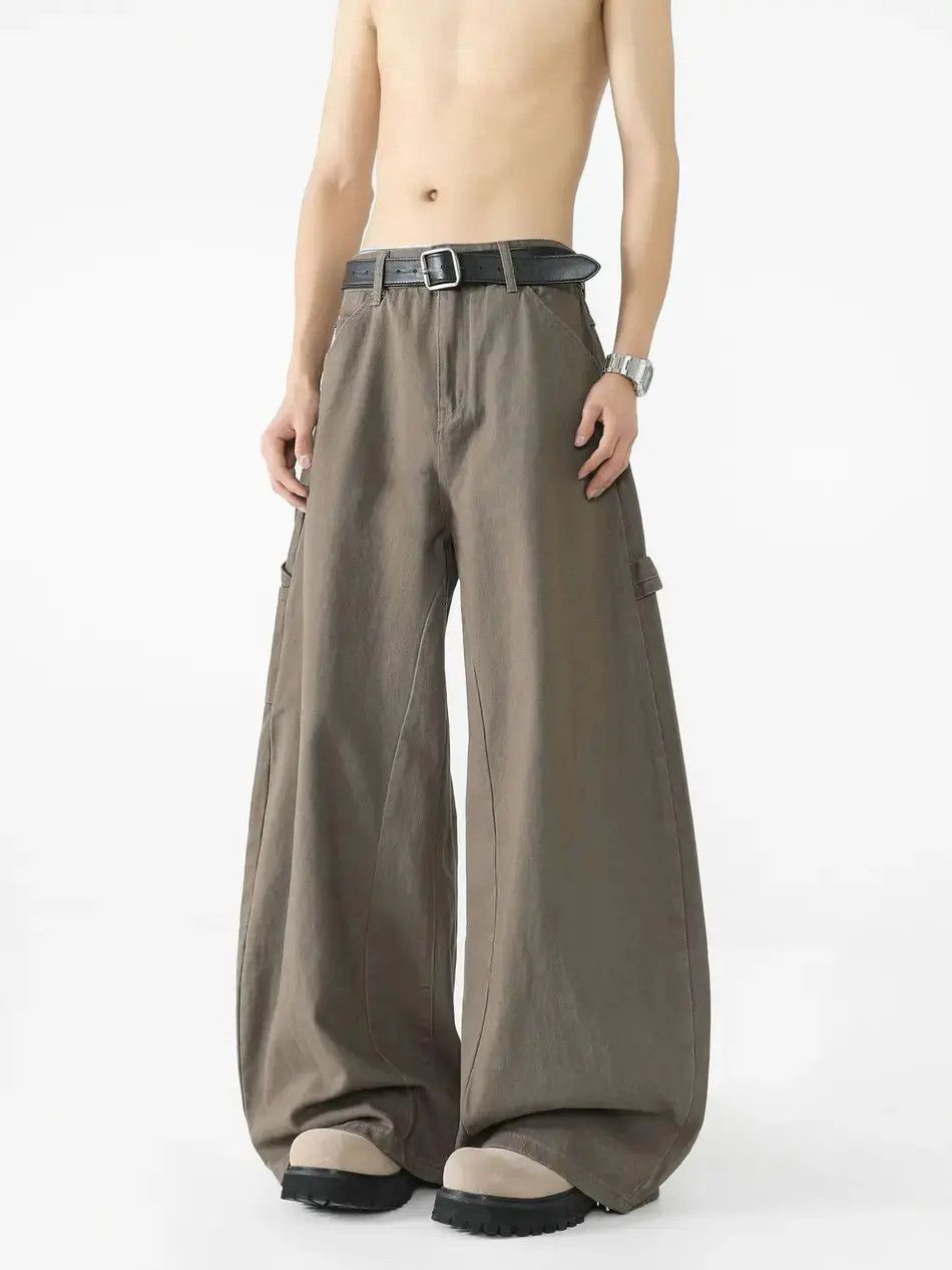 Japanese Brand Retro loose straight brown jeans Size US 32 / EU 48 - 1 Thumbnail