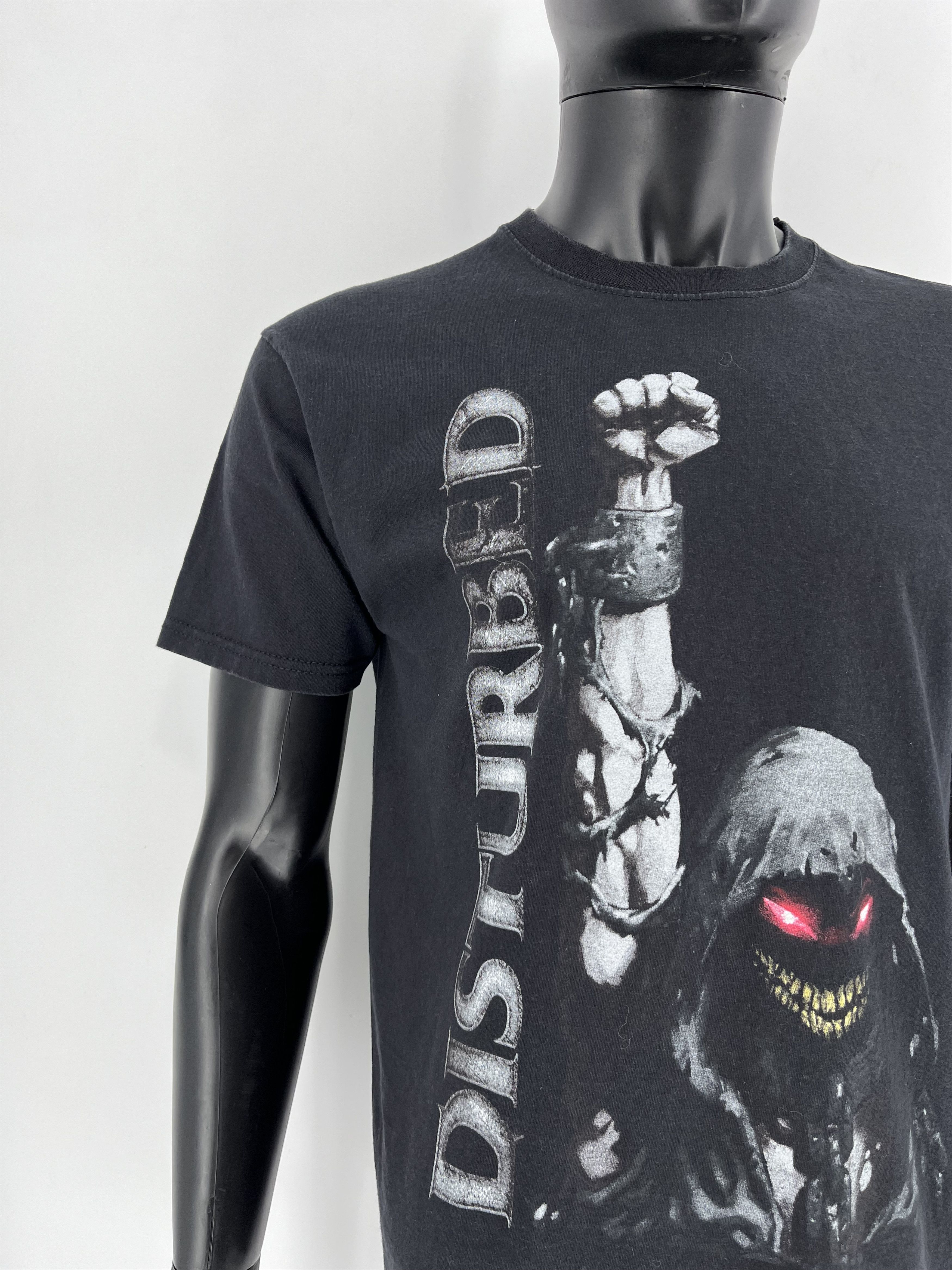 Band Tees Vintage Y2K Disturbed Metal Band Grunge Faded Double Sided Size US M / EU 48-50 / 2 - 7 Thumbnail