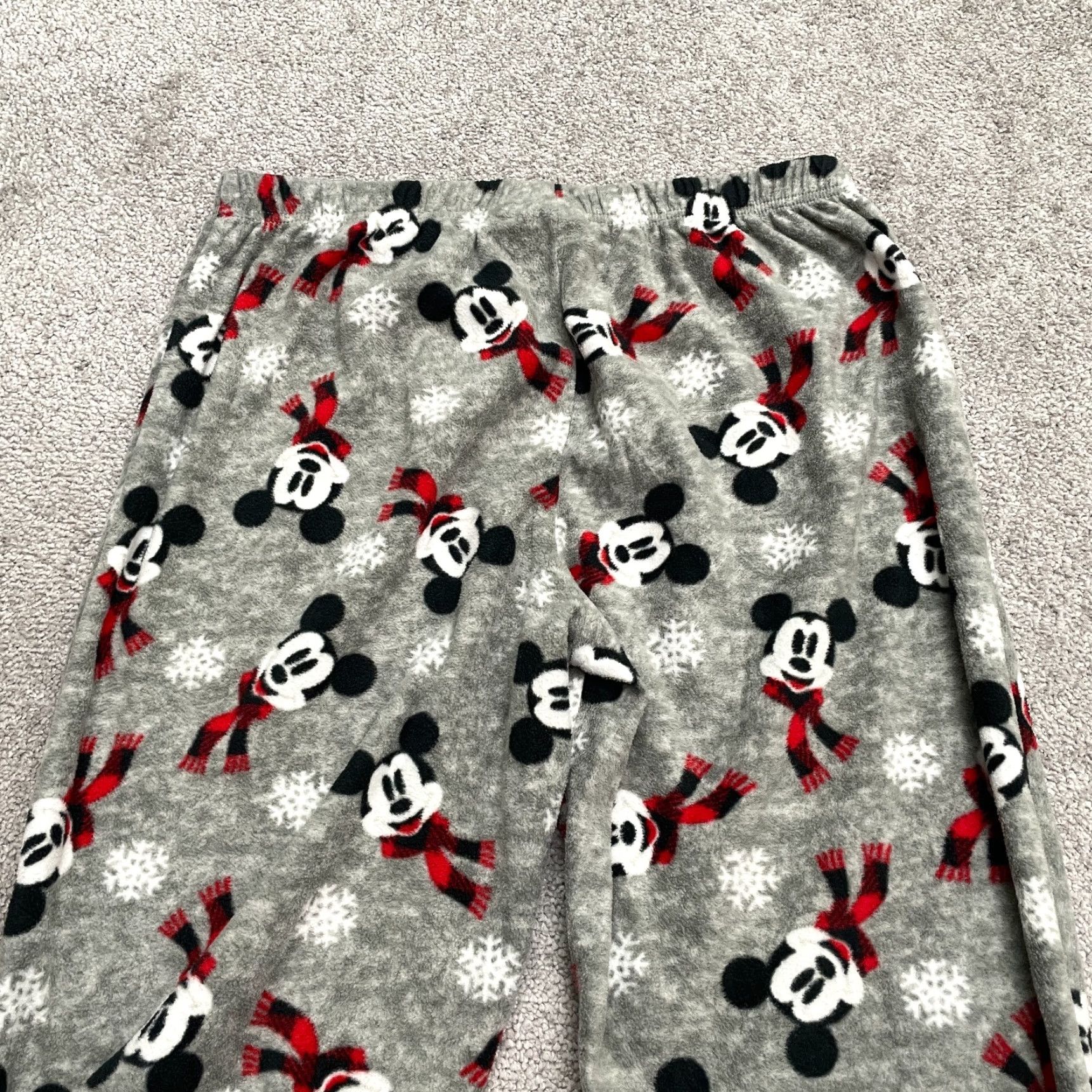 Disney Disney Mickey Mouse Plush Pajama Pants Mens Medium Multicolor Printed Holiday 32x31 Shirt? Size US 31 - 3 Thumbnail