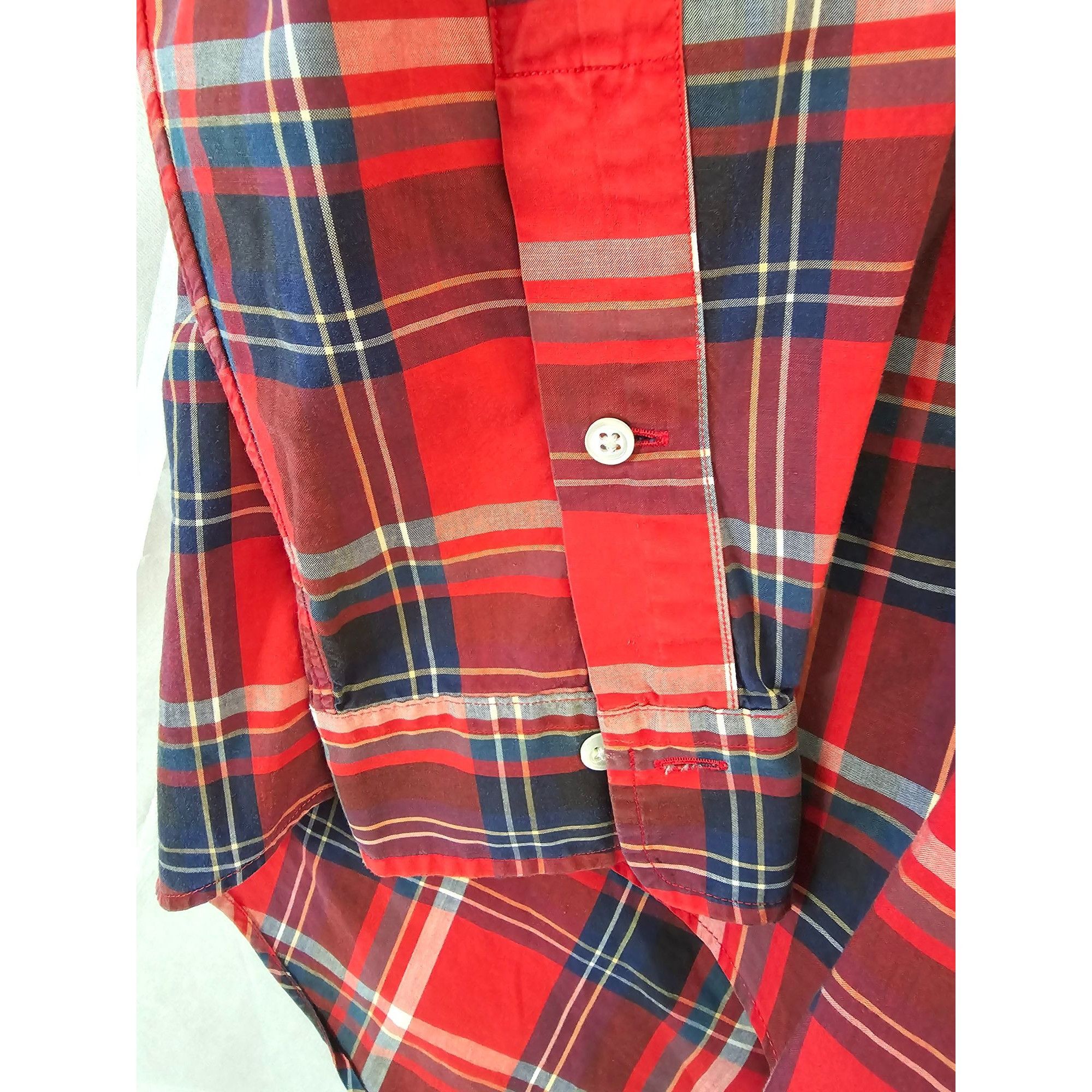 Ralph Lauren Vintage Ralph Lauren Men's Medium Red Plaid Button-Down Shir Size US M / EU 48-50 / 2 - 3 Thumbnail