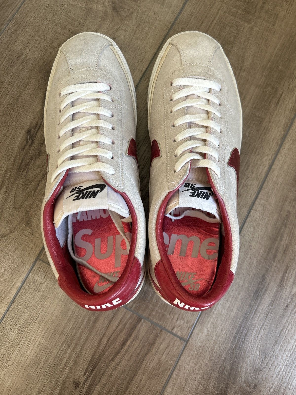 Nike × Supreme Nike Supreme Bruin Low Red 2009 Size US 10 / EU 43 - 6 Thumbnail