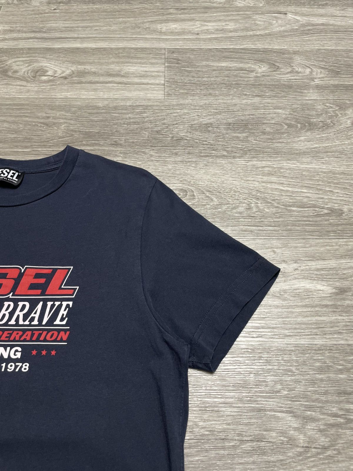 Diesel x2 Diesel Only The Brave Blue And Black T-Shirts Size US M / EU 48-50 / 2 - 18 Thumbnail