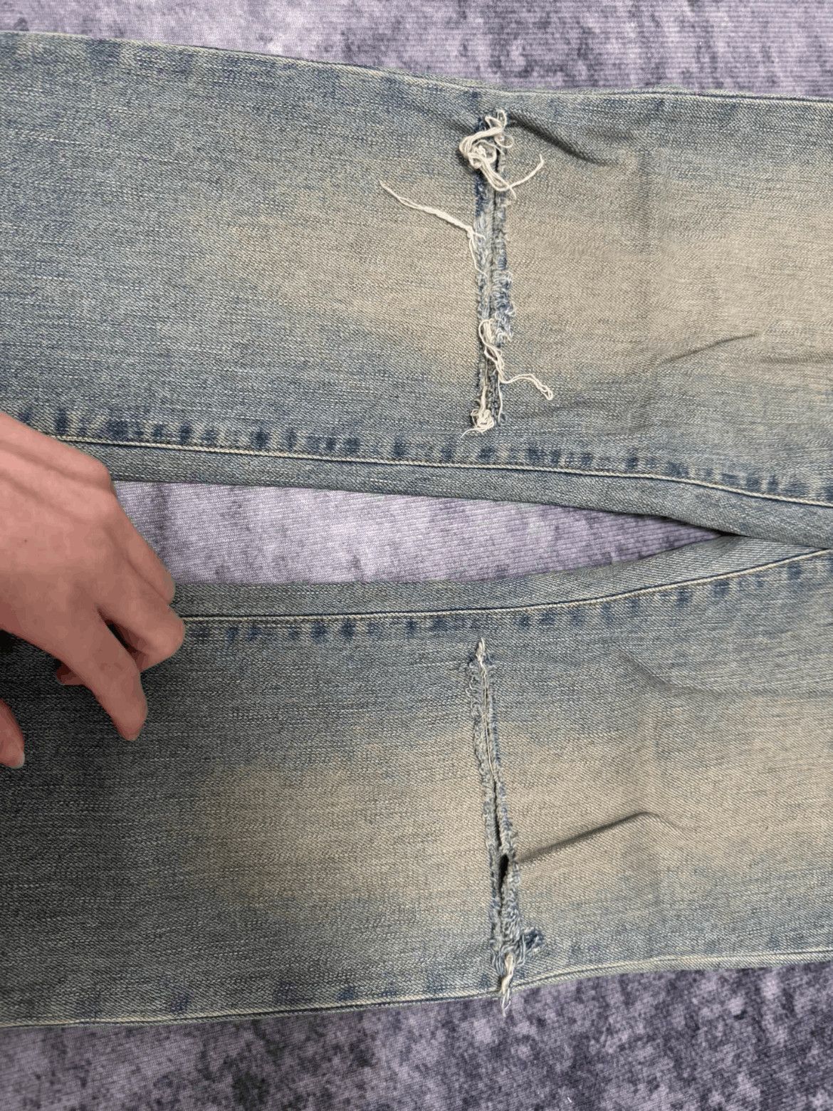Saint Laurent Paris Saint Laurent Paris by Hedi 16SS Mud Wash Double Cut Denim- Size US 29 - 4 Thumbnail