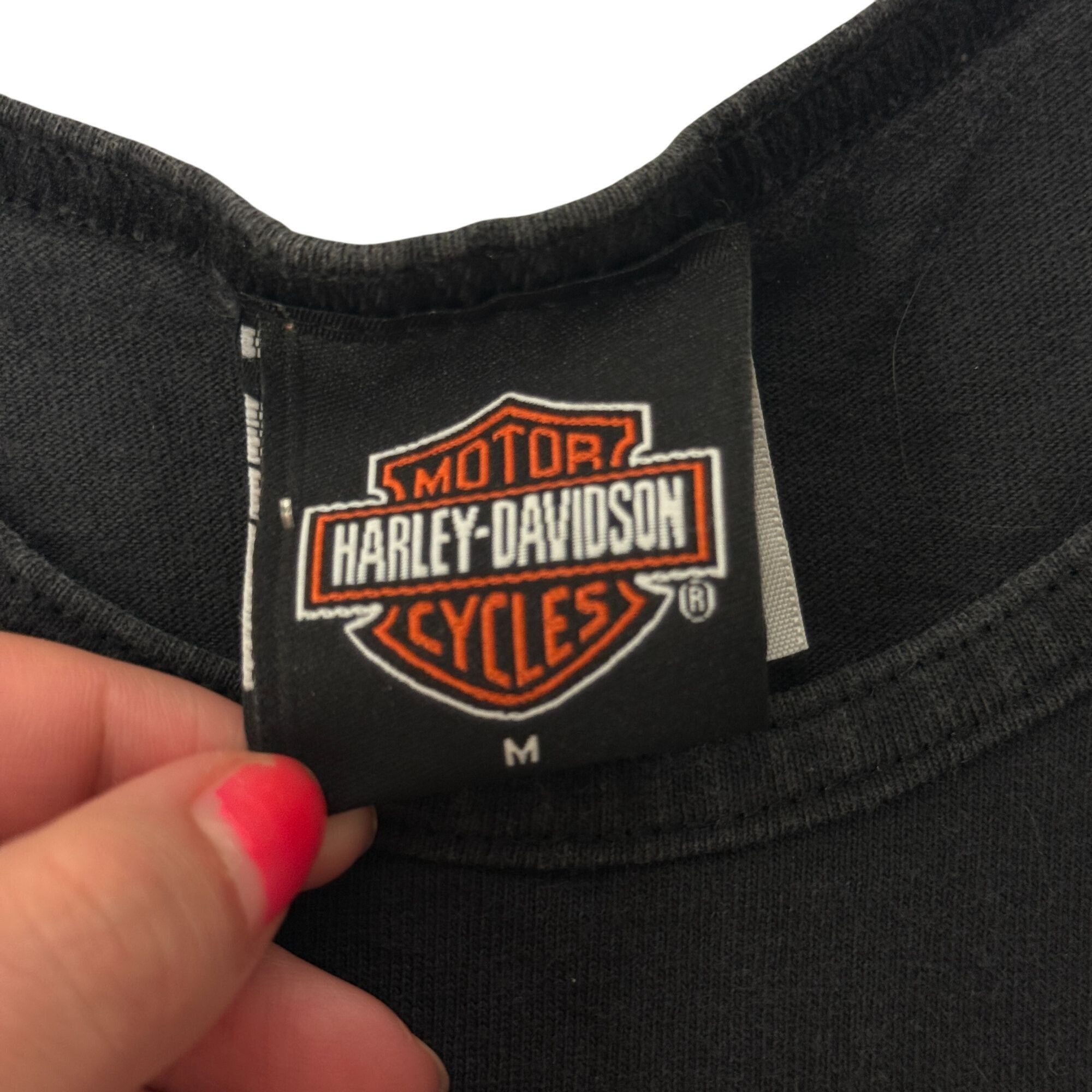 Harley Davidson Vtg Harley Davidson Motorcycles LAS VEGAS FLAMES Tank Size US M / EU 48-50 / 2 - 6 Thumbnail