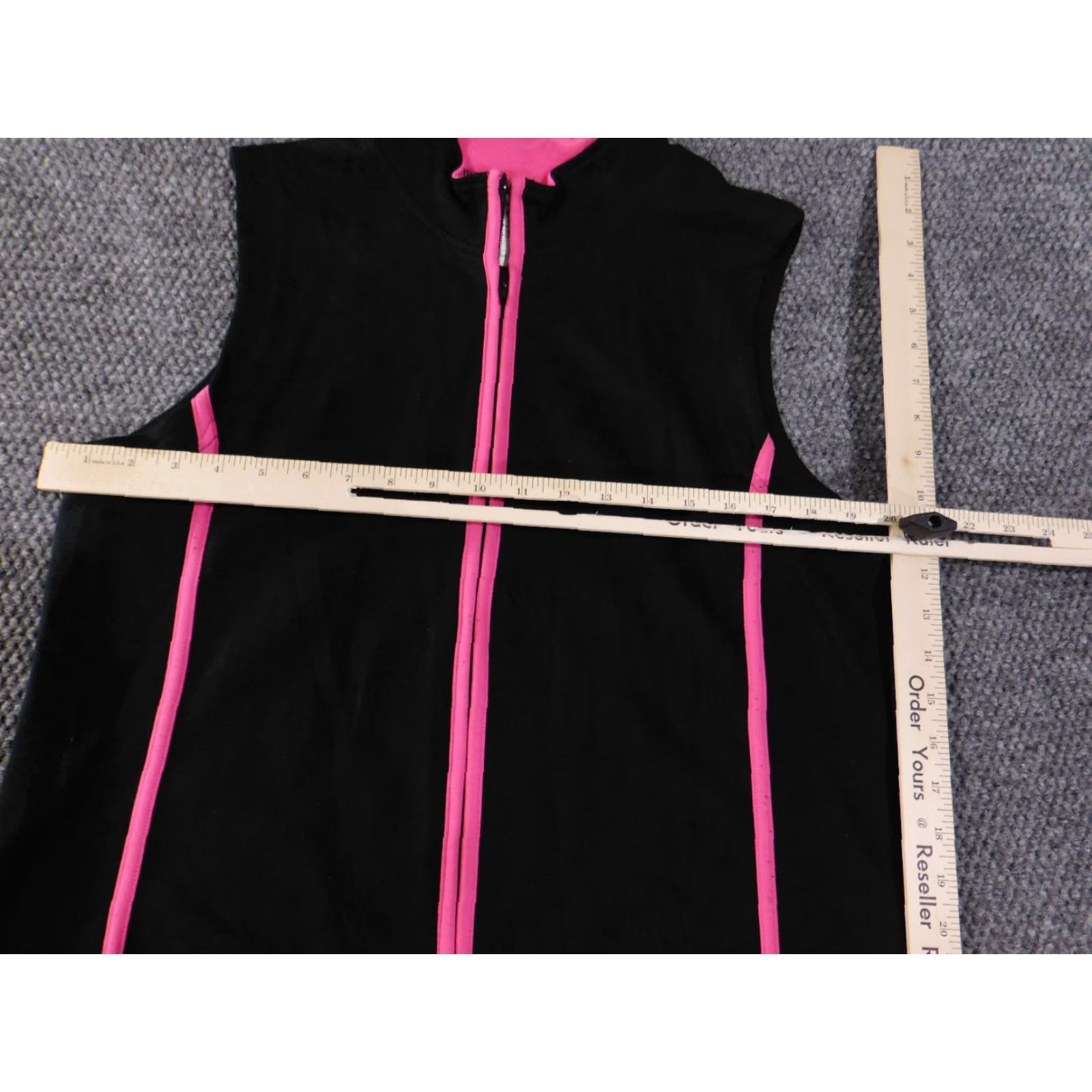 Coldwater Creek Coldwater Creek Vest Womens Petite XL Black Pink Zip Front Sleeveless Fleece Size XL / US 12-14 / IT 48-50 - 4 Thumbnail