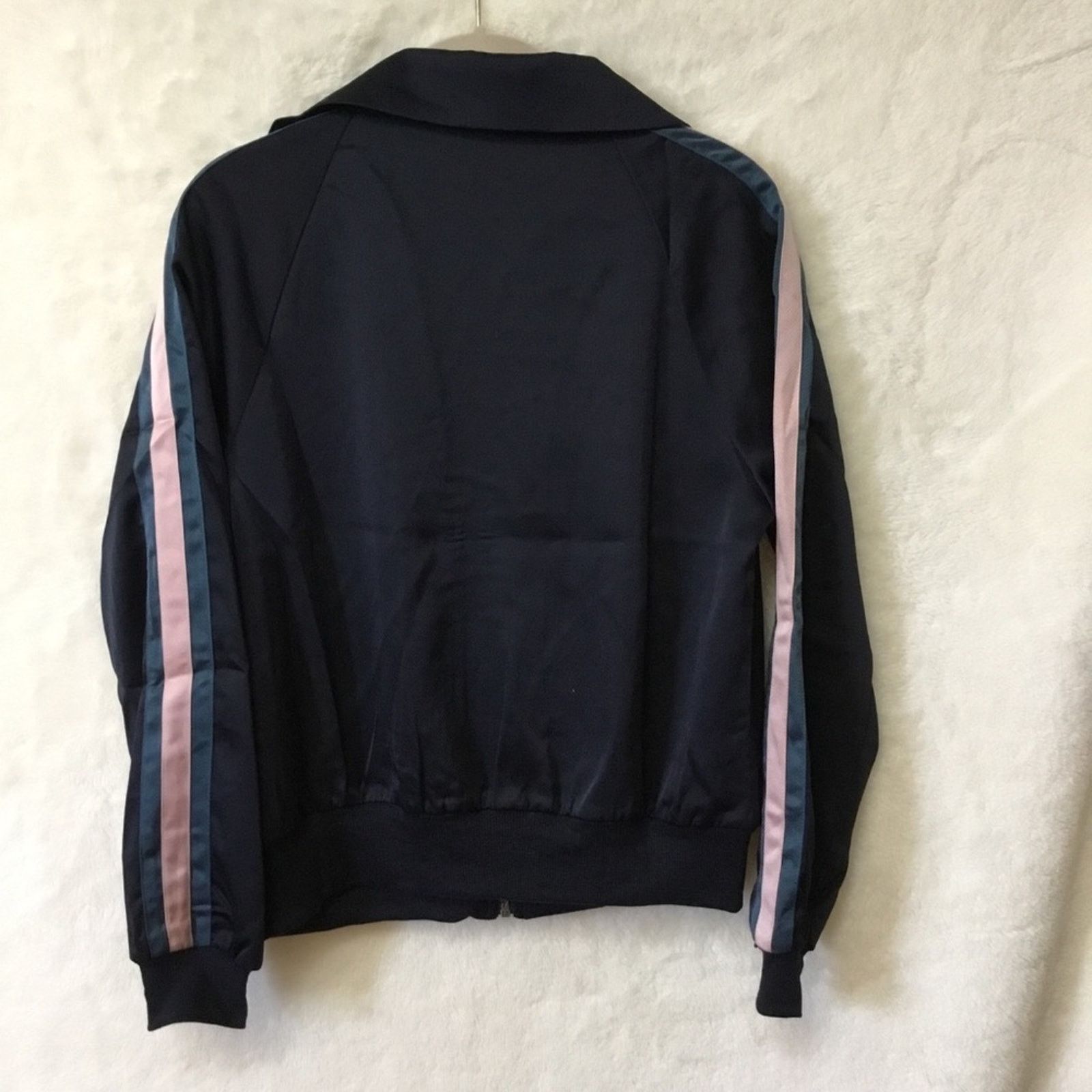 Other Navy Multicolor Stripe Detail Zip-Up Front Sports Jacket Size XS / US 0-2 / IT 36-38 - 2 Thumbnail