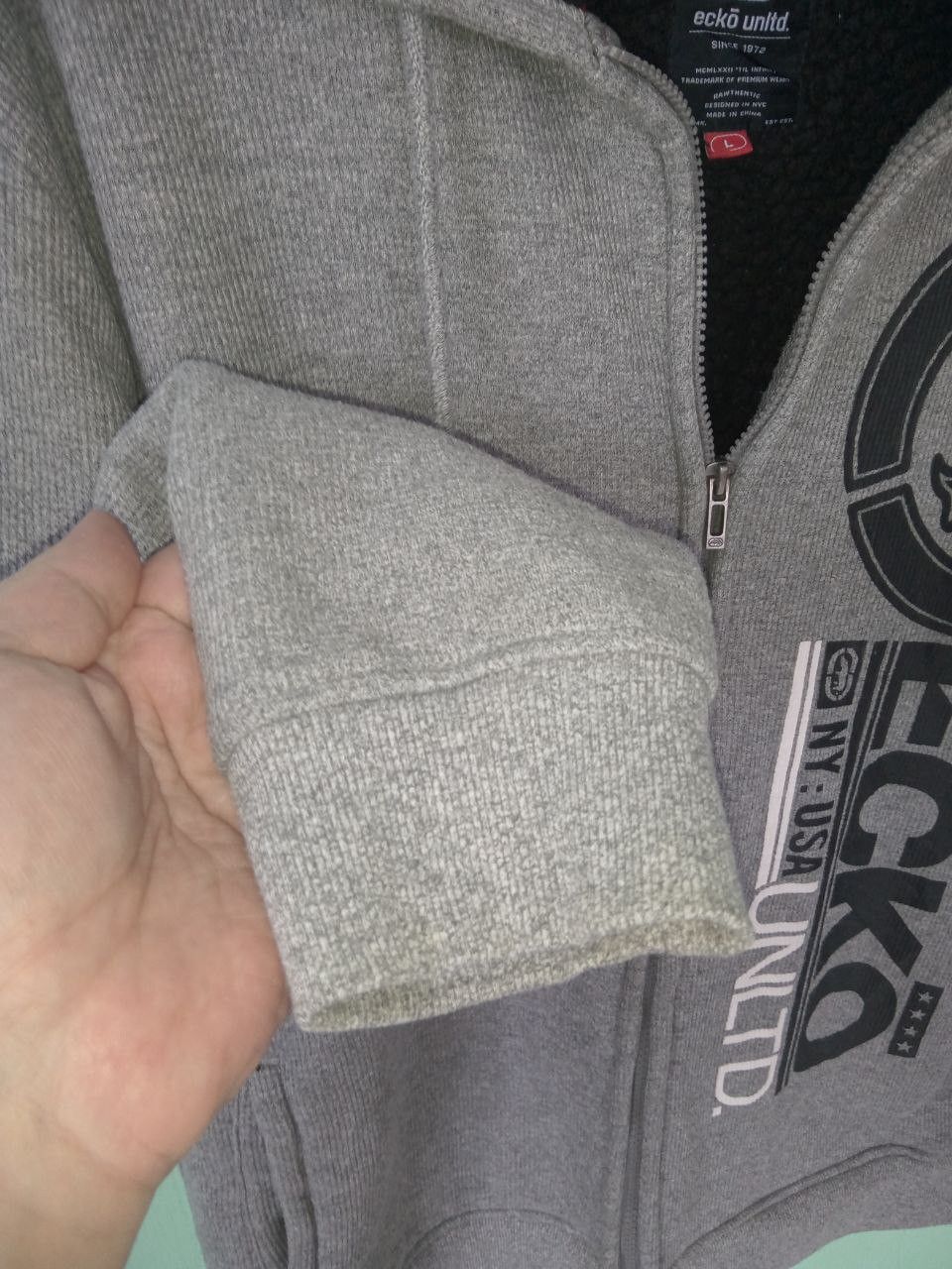 Ecko Unltd. Ecko Unltd Men's Full Zip Thermal Sherpa Hoodie Size US L / EU 52-54 / 3 - 11 Thumbnail