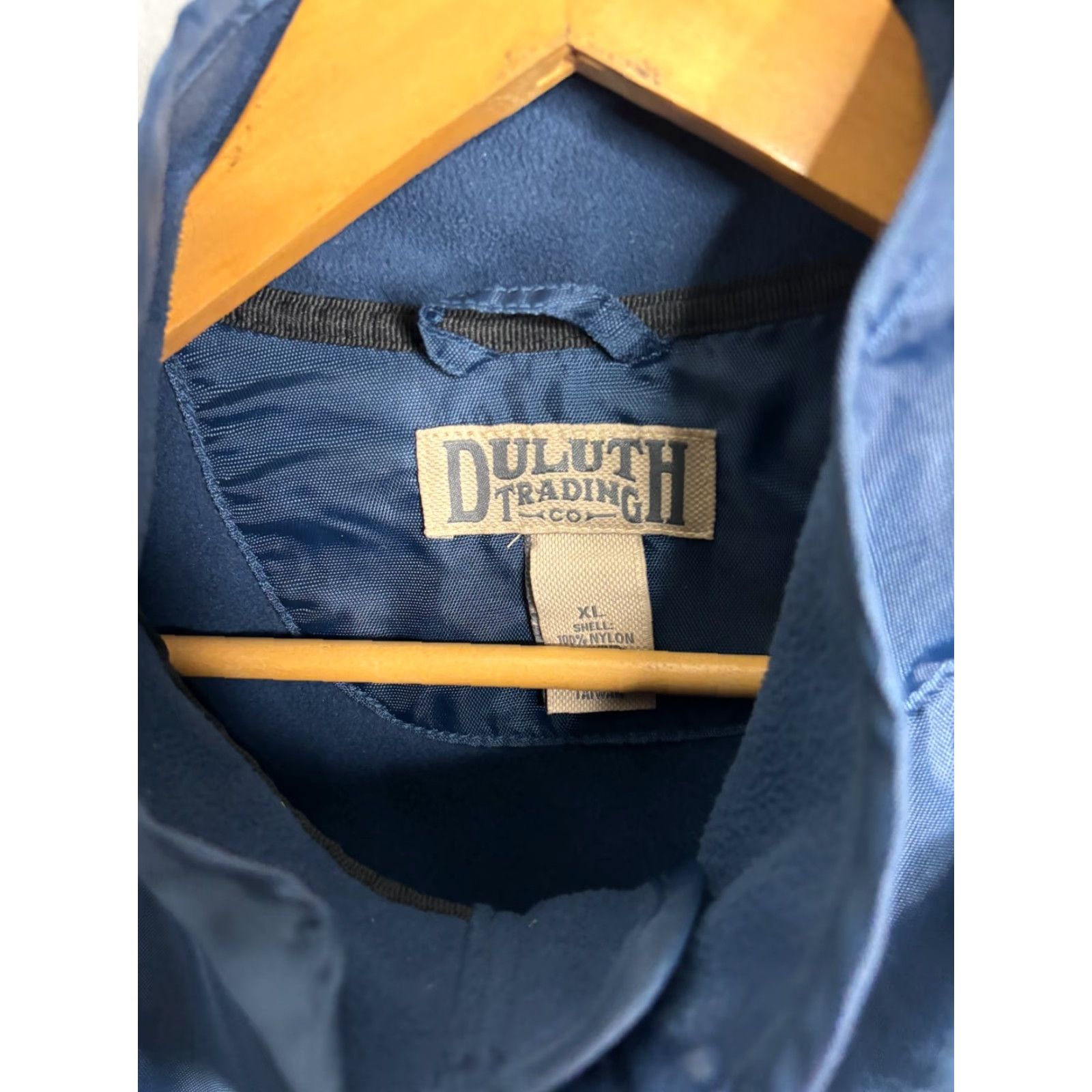 CO Duluth Trading Co Tradesmen Jacket Soft Shell Fleece Lined Nylon Zip Blue XL Mens Regular Jacket Size US XL / EU 56 / 4 - 3 Thumbnail
