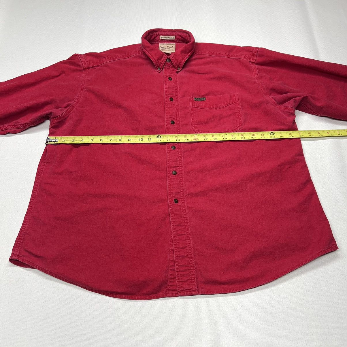 Vintage × Woolrich Woolen Mills VTG Woolrich Chamois Flannel Shirt Red Button Long Sleeve Size US XXL / EU 58 / 5 - 18 Thumbnail